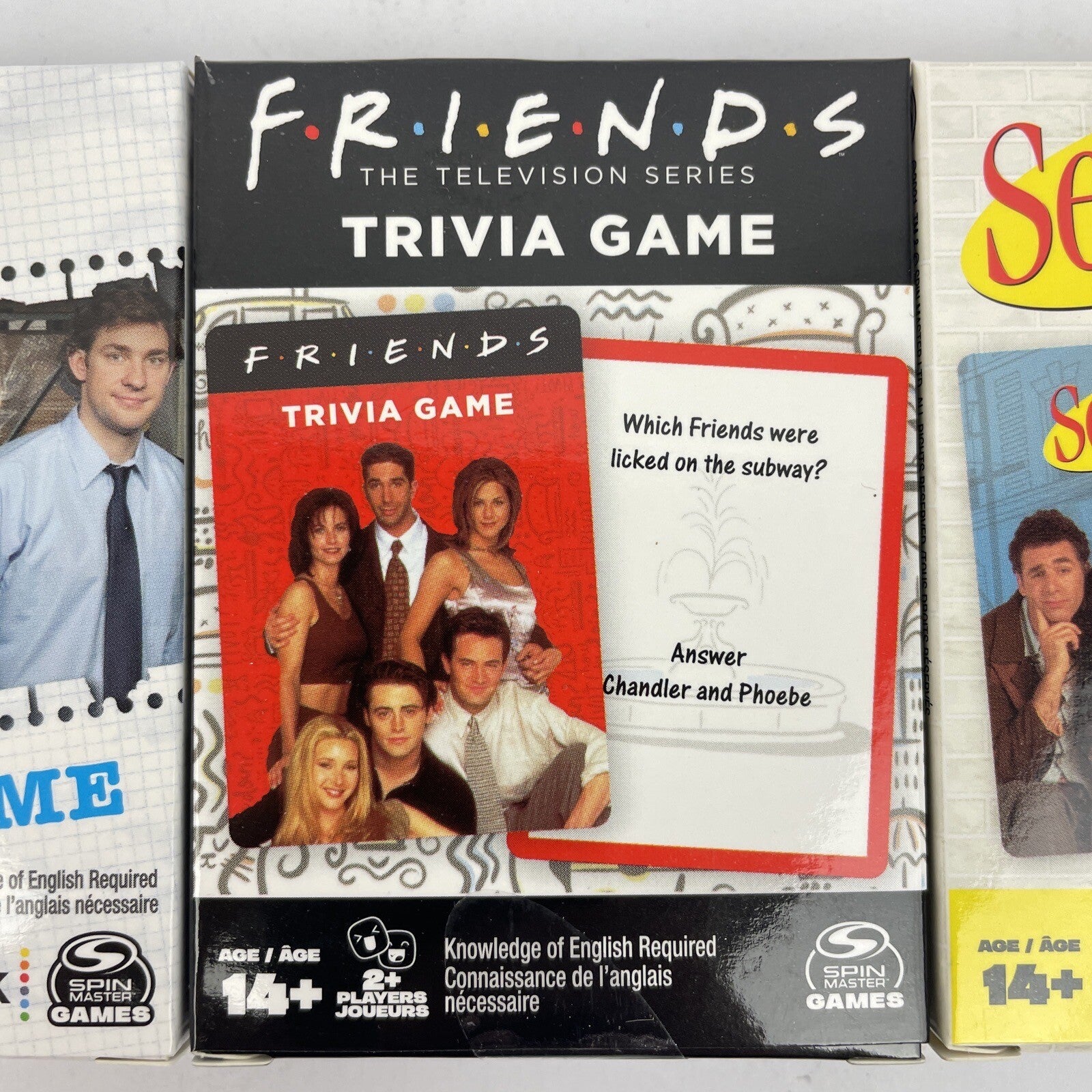 3 Brand New Sealed Trivia Games Friends, The Office, Seinfeld. Spin Master Games
