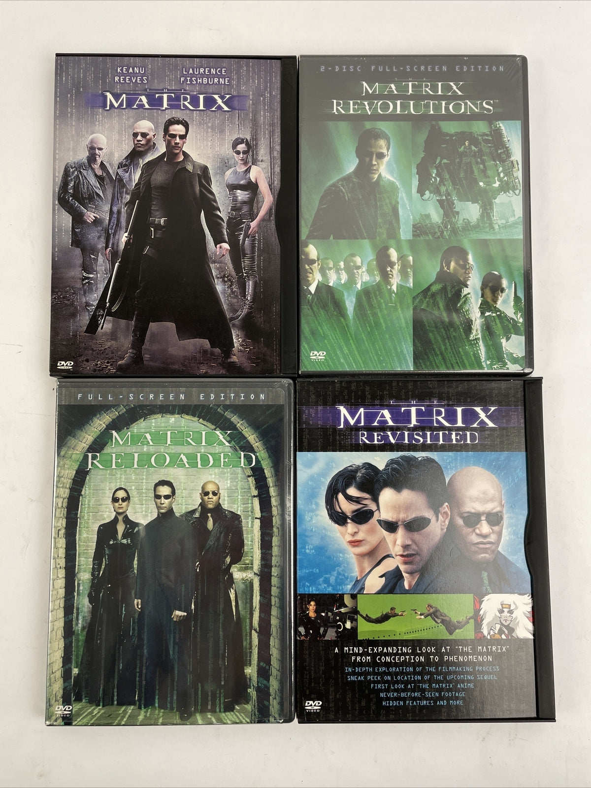 The Matrix DVD Video Lot Of 4 Revolutions, Reloaded, Revisited Keanu Reeves