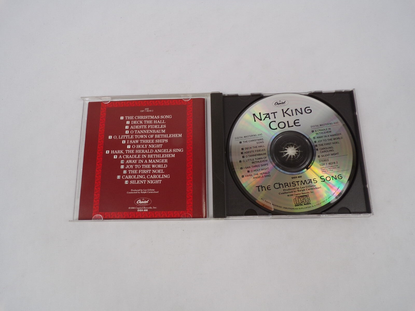 Nat King Cole The Christmas Song Deck The Hall Adeste Fideless Joy To The CD#63