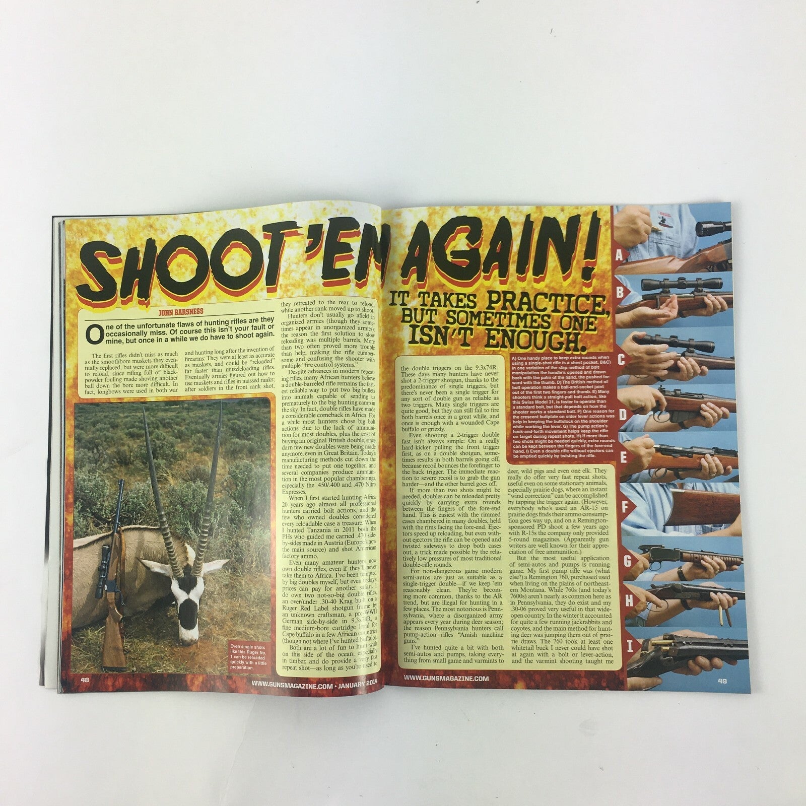 January 2014 Guns Magazine Daniel Defense .300 AAC M4V5 Mosin-Nagant Sniper