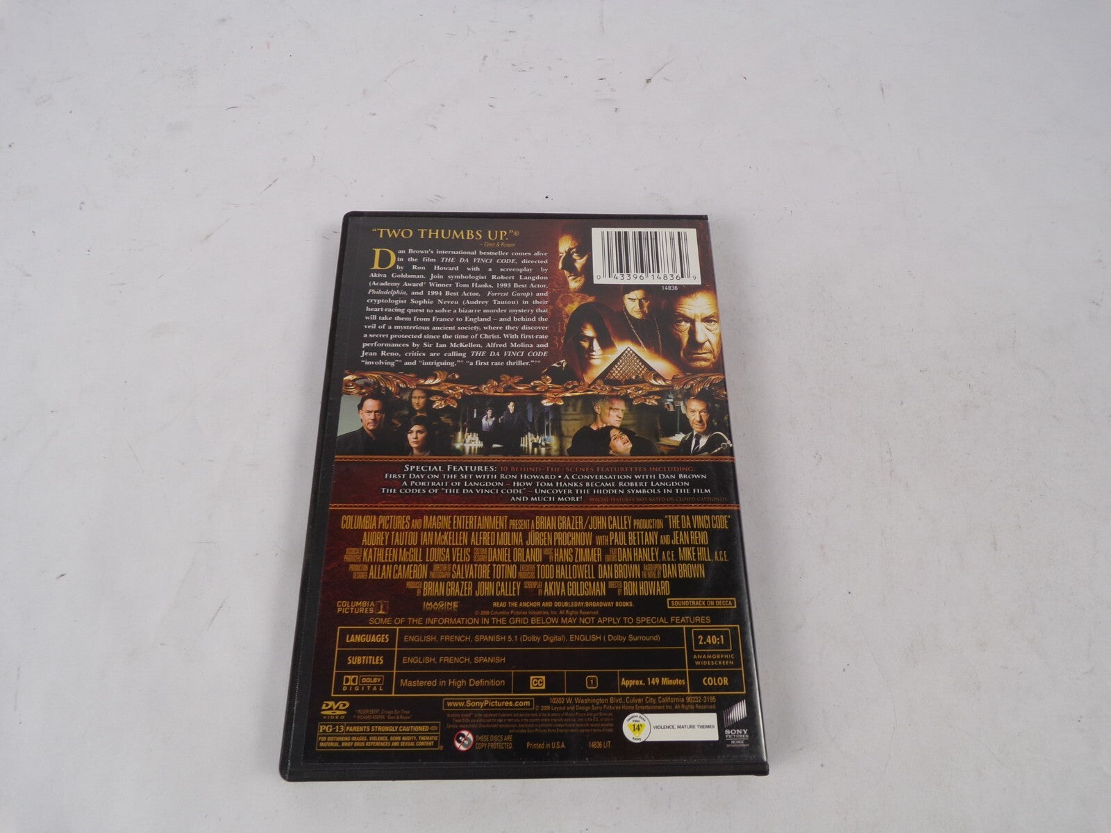 The Davinci Code Widescreen Special Edition Tom Hanks Dan Brown's DVD Movies