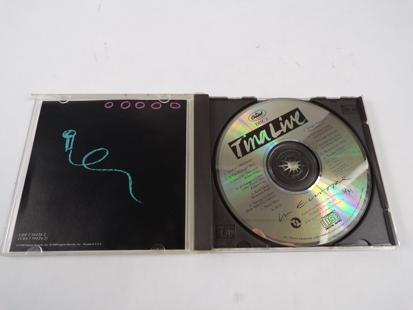 Tina Live in Europe Help Tonight Lets Dance Paradise Is Here Nutbush CD#47