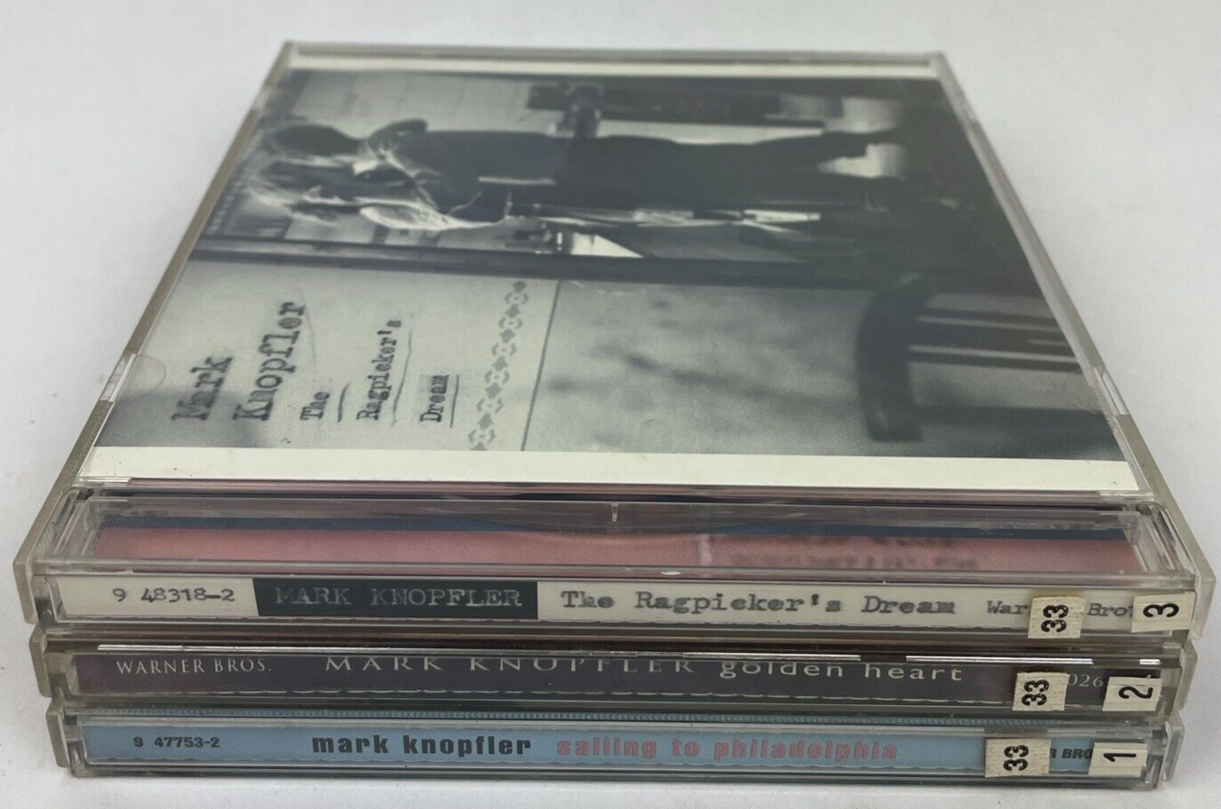 3 x Mark Knopfler Audio CD - Sailing to Philadelphia + Golden Heart + Ragpicker'