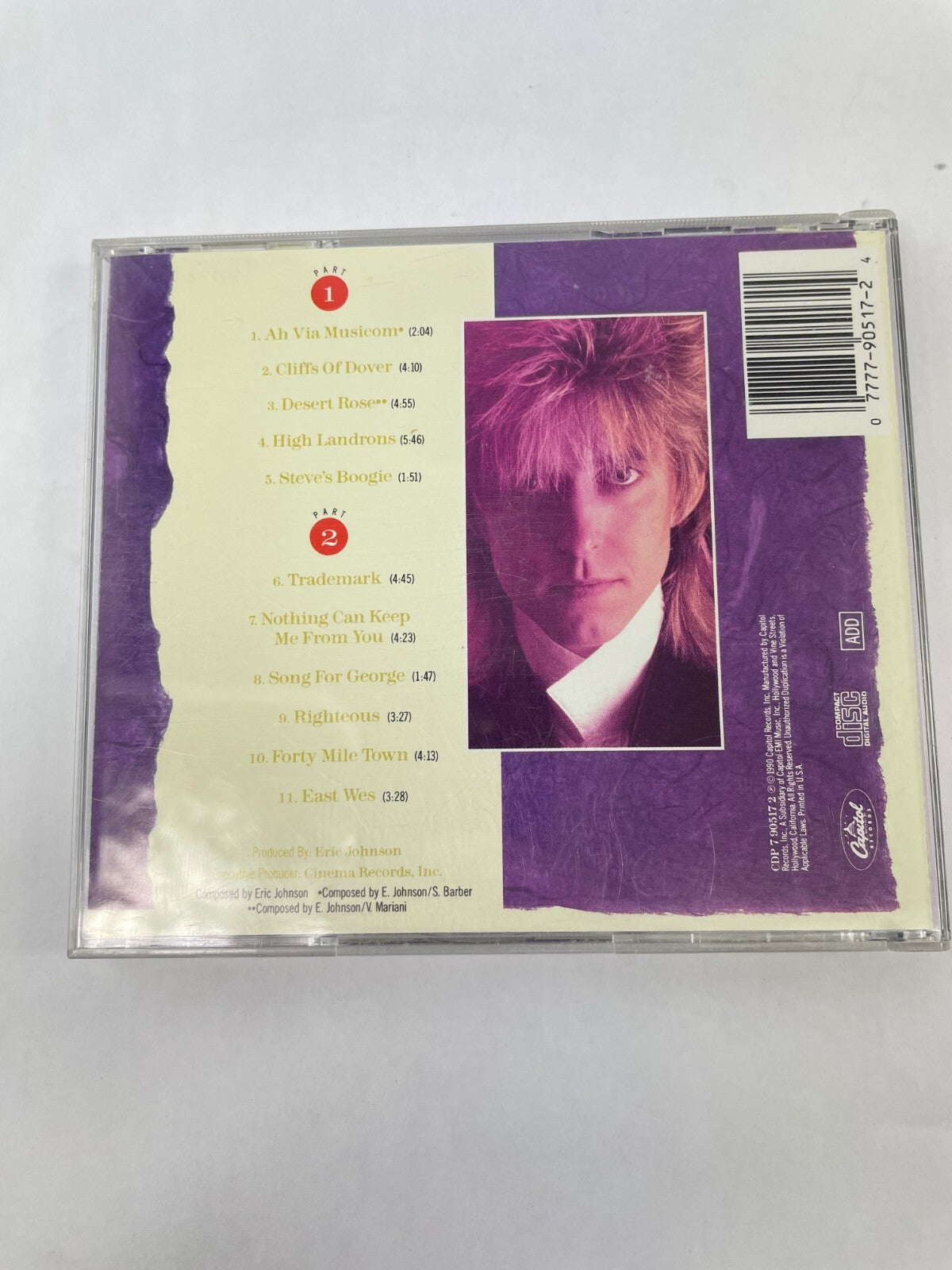 Eric Johnson Ah Via Musicom Cliffs Of Dover Desert Rose High Landrons CD#73