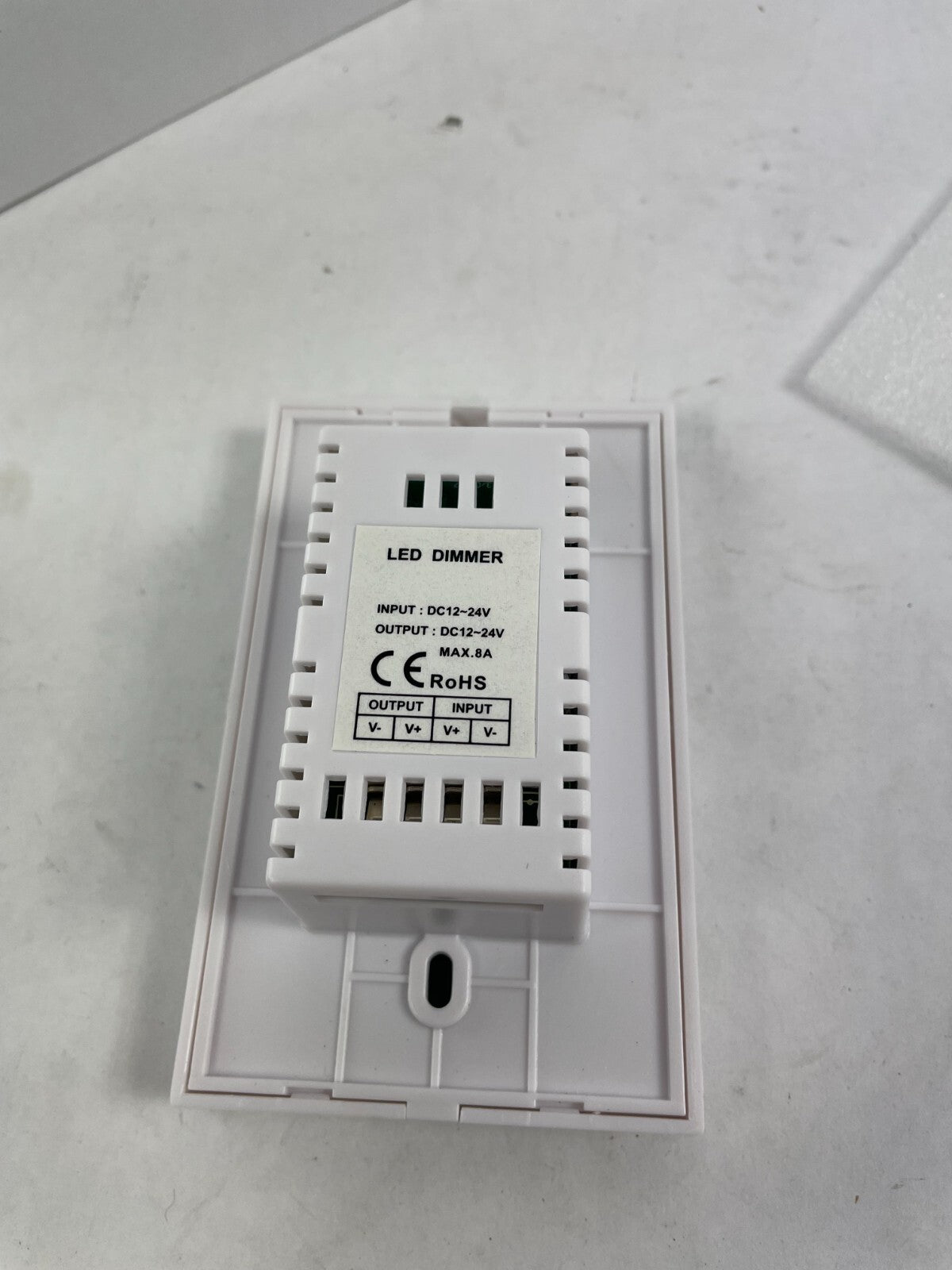 SIM wall mount LED dimmer 1 zone 12-24V controller NTCRL-1C-WH-12-24V lighting control switch