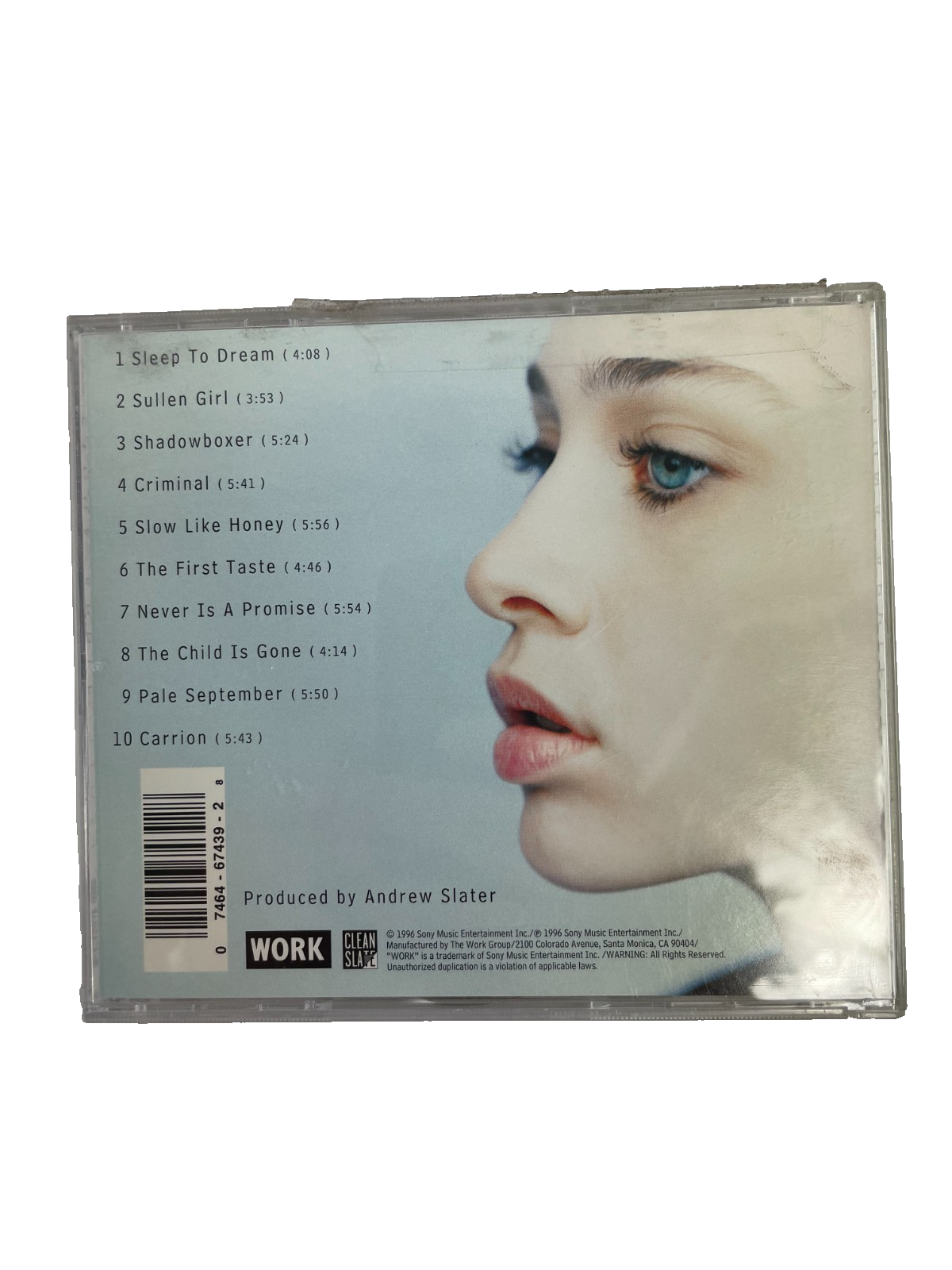 Fiona Apple Tidal Sleep To Dream Sullen Girl Shadowboxer Criminal Carrion CD#6