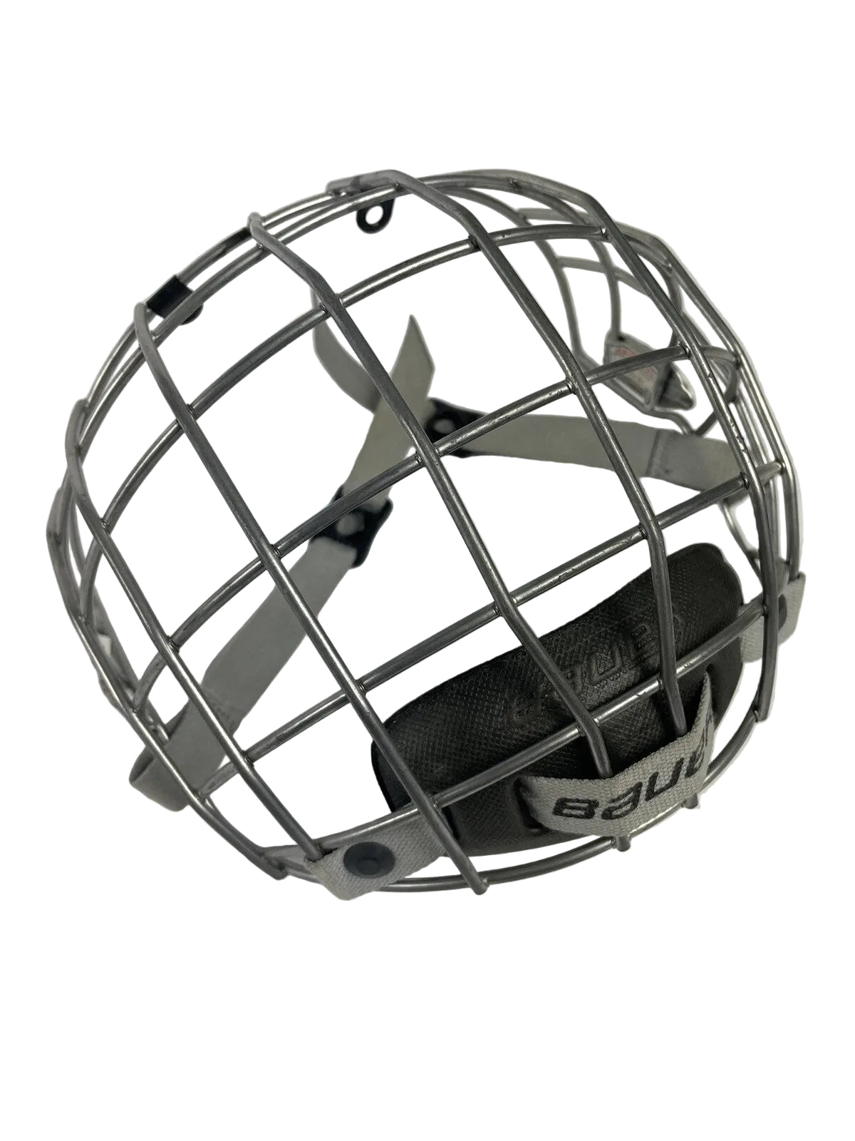 Nike Bauer True Vision II FM4500 small gray hockey cage facemask with chin cup and straps