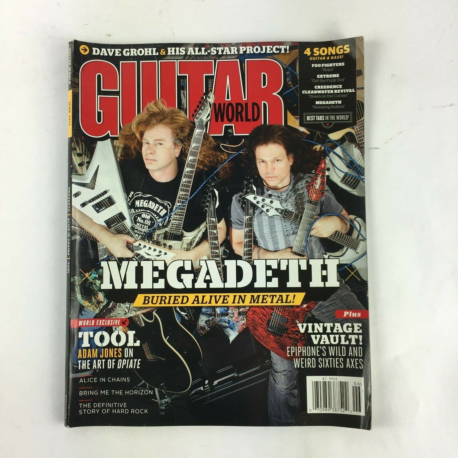 2006 Guitar World Magazine Megadeth Buried Alive in Metal! Dave Grohl Adam Jones