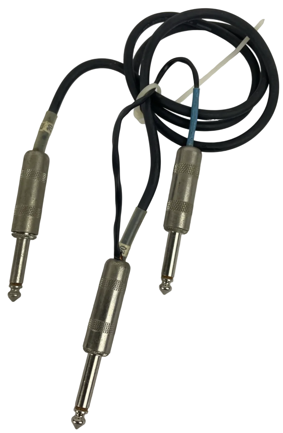 1/4 TS Male to Dual 1/4 TS Male Mono to Mono Splitter Adapter Y cable Low Noise