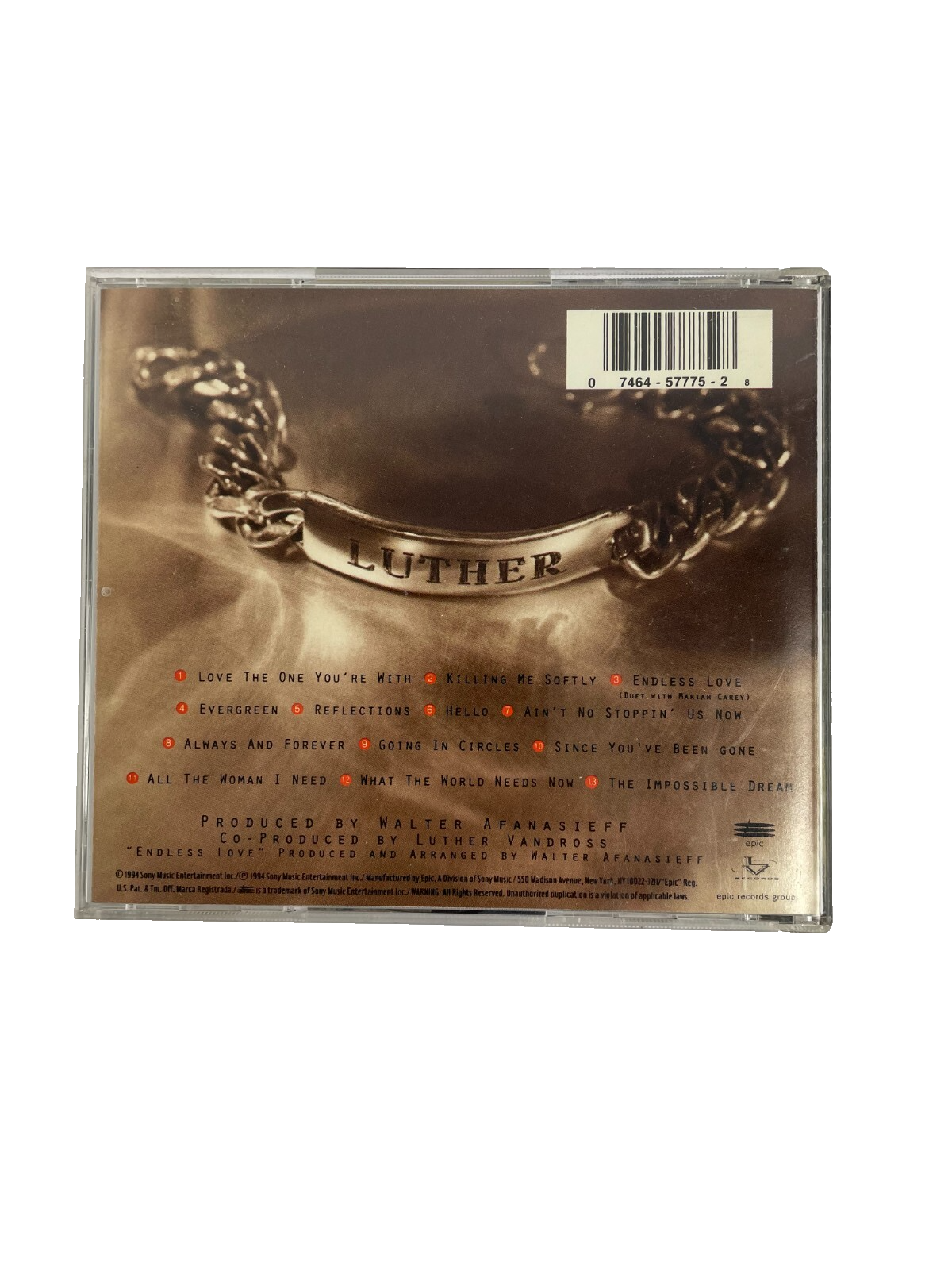 Luther Vandross – Songs Love The One You're With Killing Me Softly CD#29