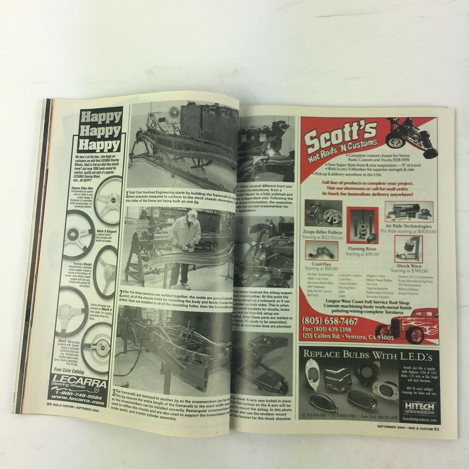 September 2000 Rod&Custom Magazine Best '40 Fords of All The Time 50's Kusto..