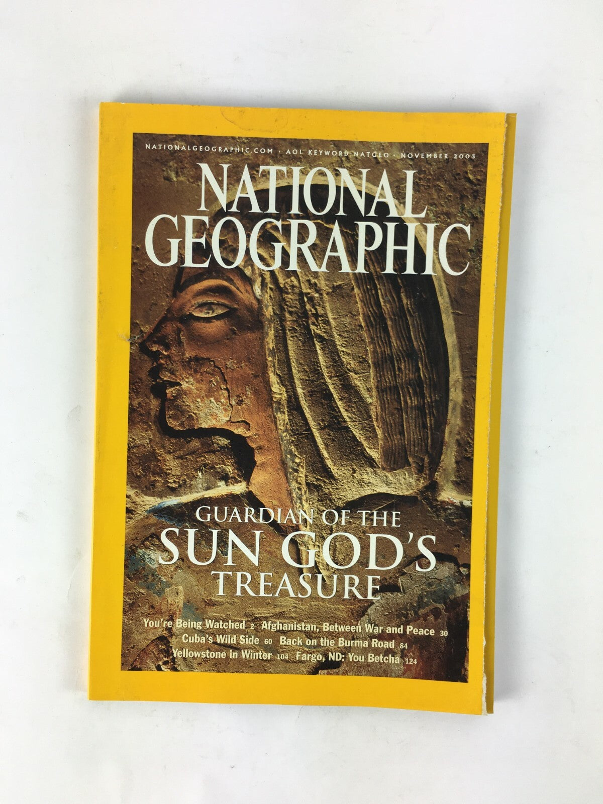 November 2003 National Geographic Magazine Guardian of the Sun God's Treasure