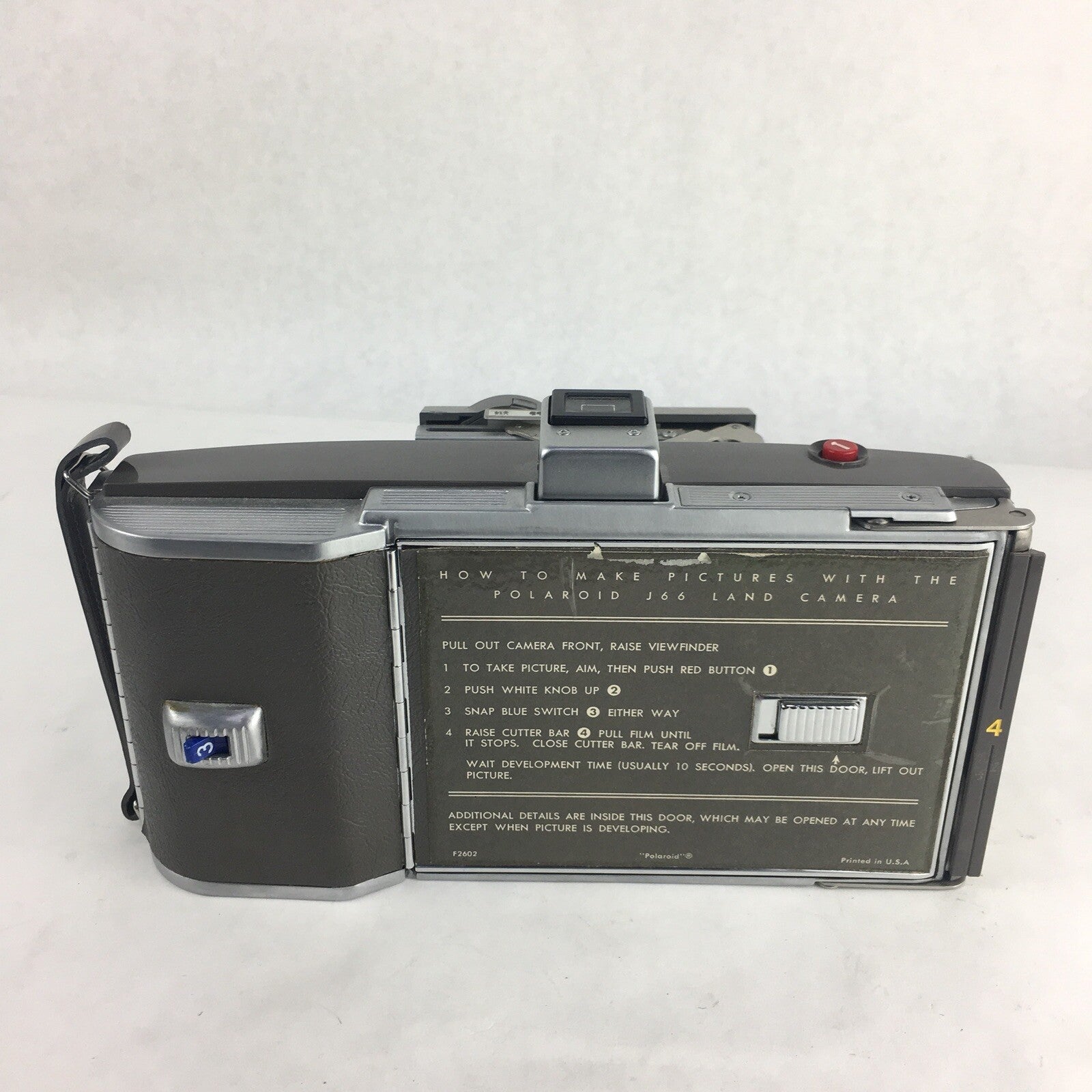 VINTAGE FILM & PHOTOGRAPHY POLAROID ELECTRIC EYE LAND CAMERA MODEL J66