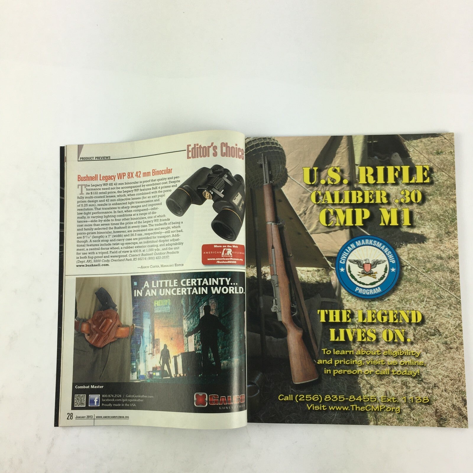 January 2013 American Rifleman Magazine Small Springfield's XD-S.45 Wonder .300