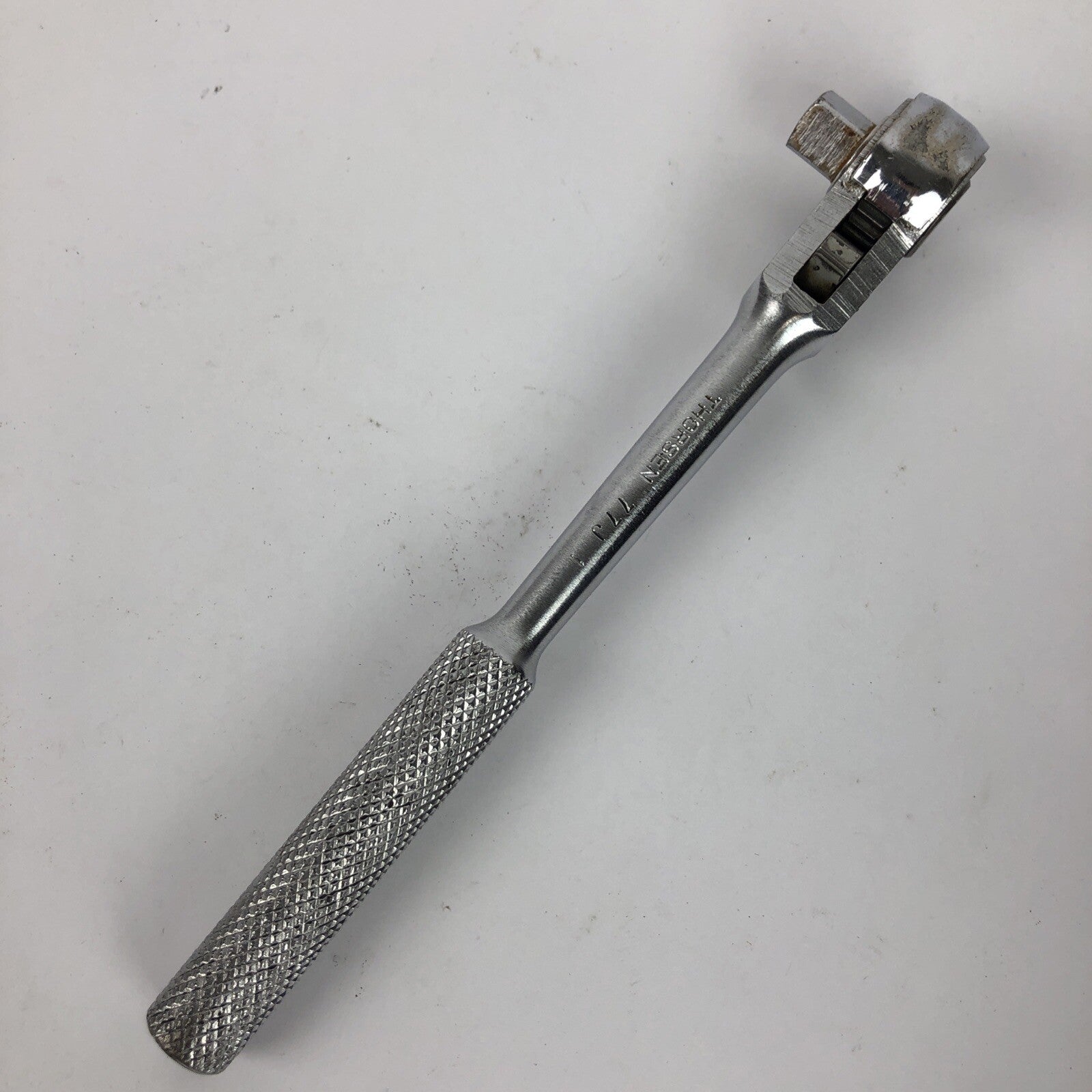 Vintage Thorsen 3/8" Ratchet Socket Mechanic Hand Tool USA 77J Round Open Head