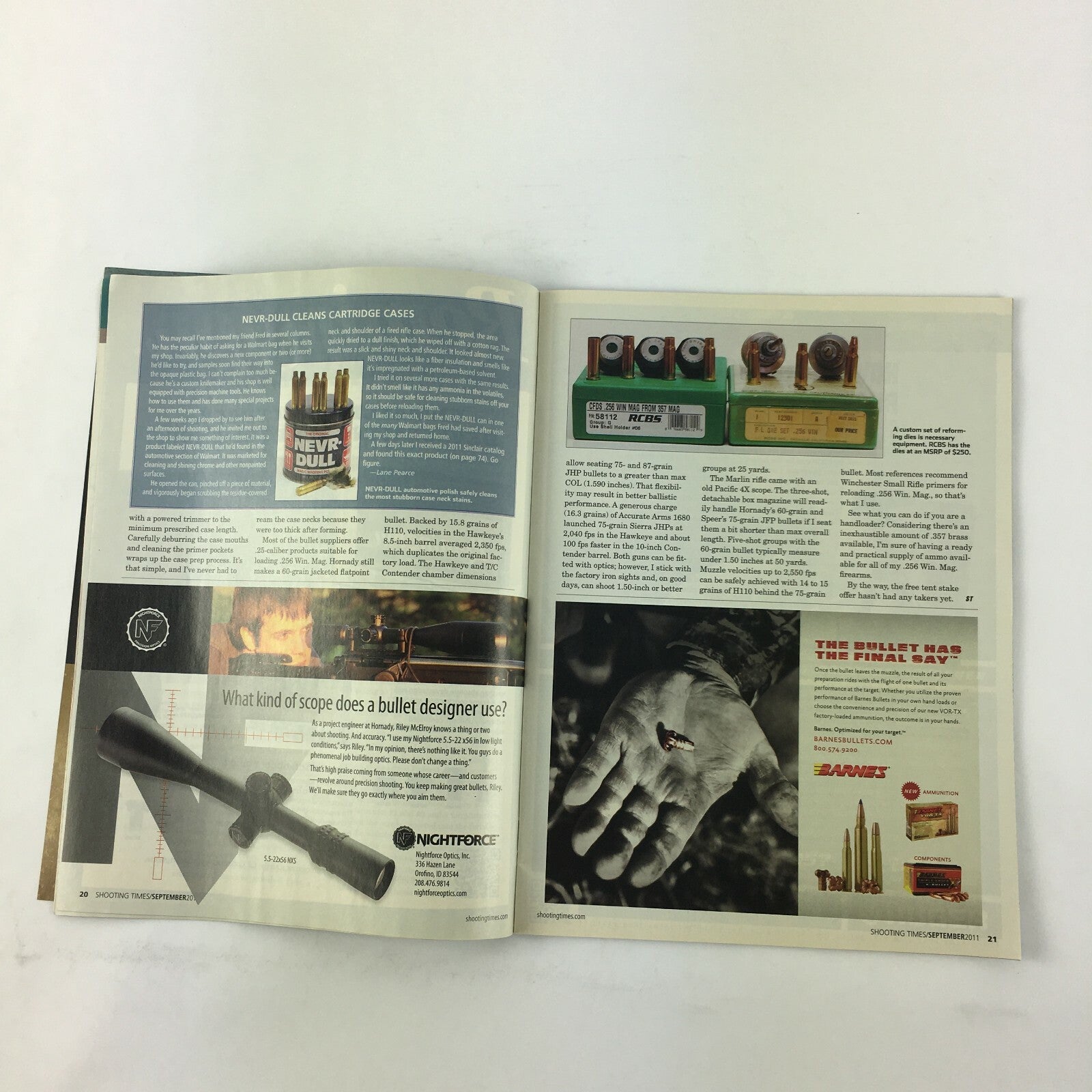 September 2011 Shooting Times Magazine 1911 The Legend 28-Gauge.30-30 for Bear ?