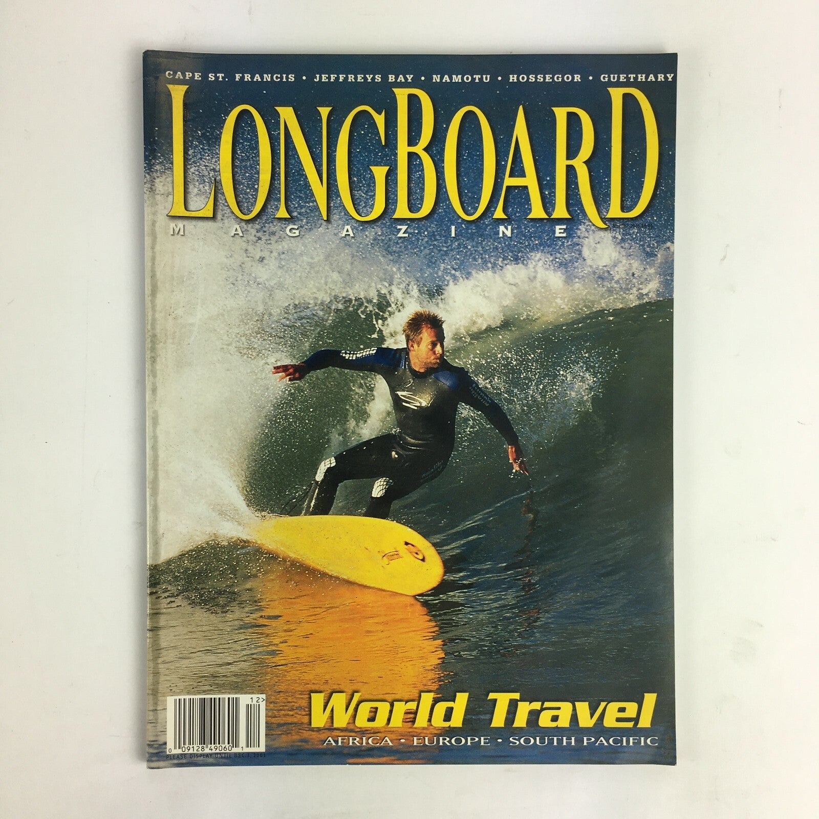 December 2001 LongBoard Magazine World Travel Africa Europe South Pacific