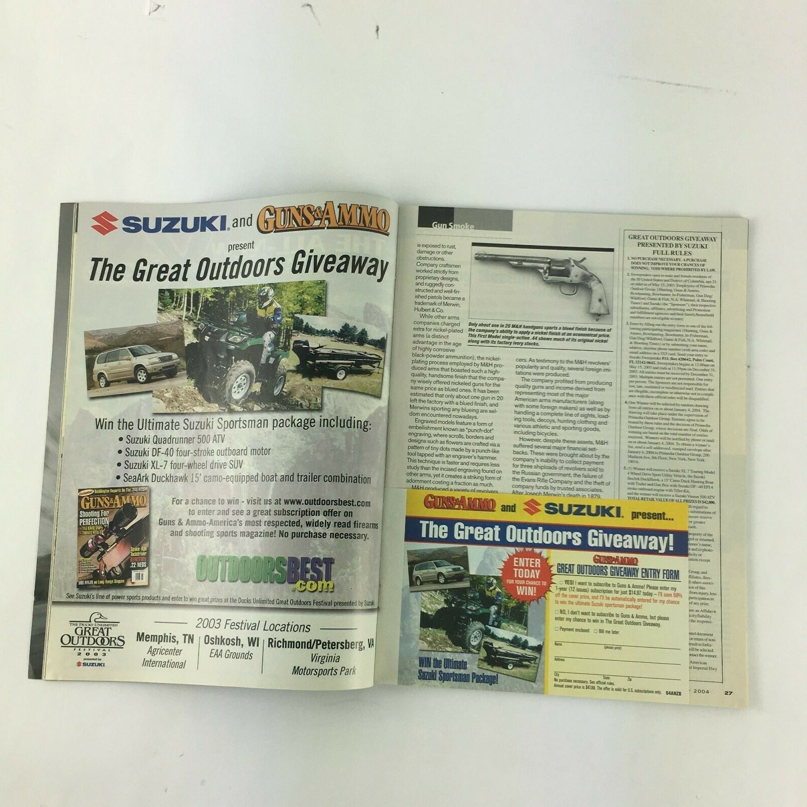 January 2004 Guns & Ammo Magazine New For 2004 Hot Shooting Gear Upcoming Year