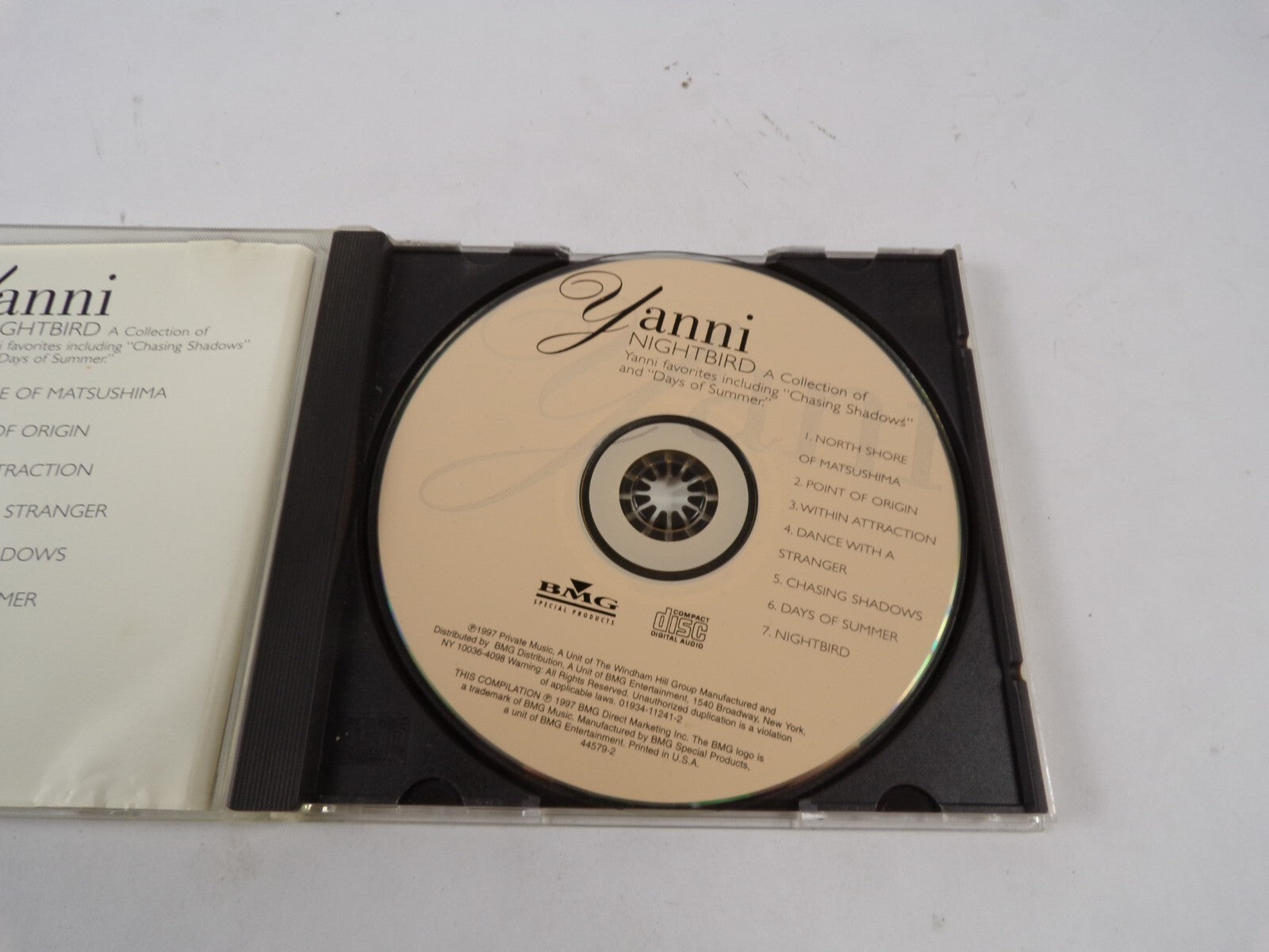 Yanni Nightbrid A Collection Of Yanni Favorites Including Chasing Shadows CD#39