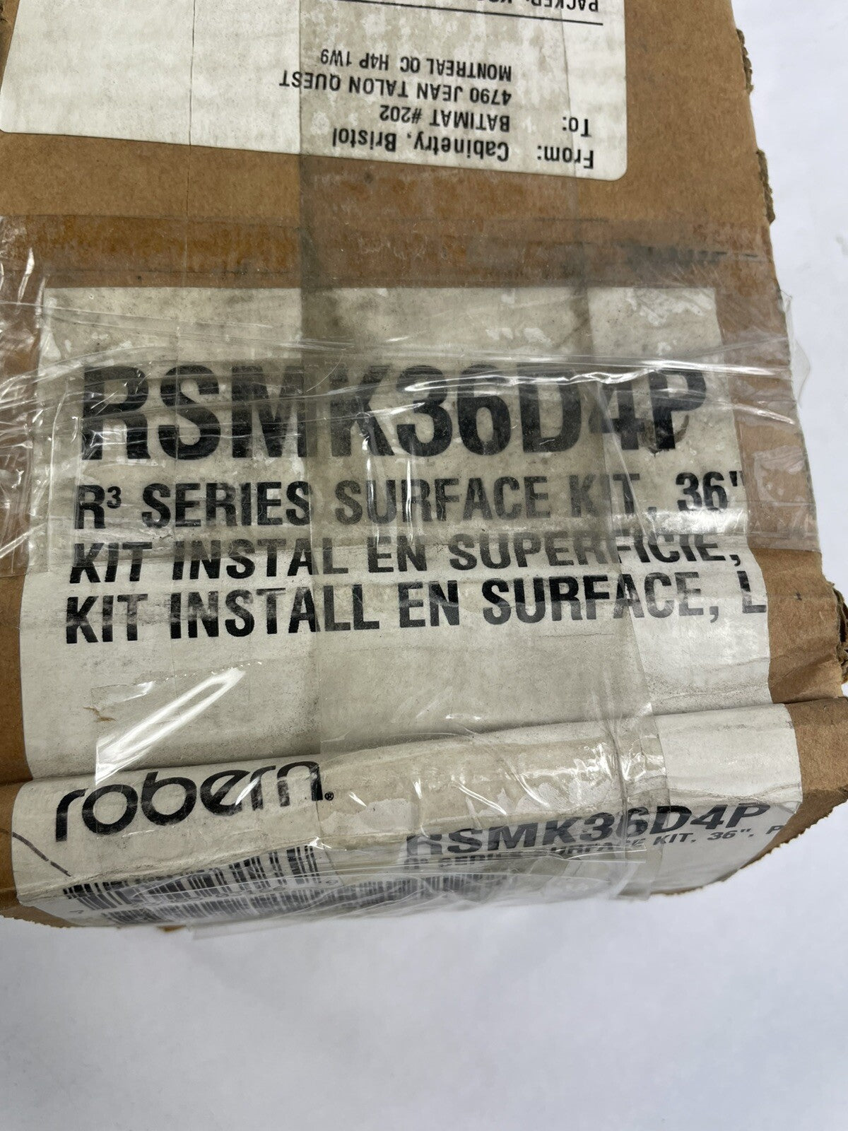 Robern RSMK36D4P surface mount side kit for R3 Series bathroom cabinets