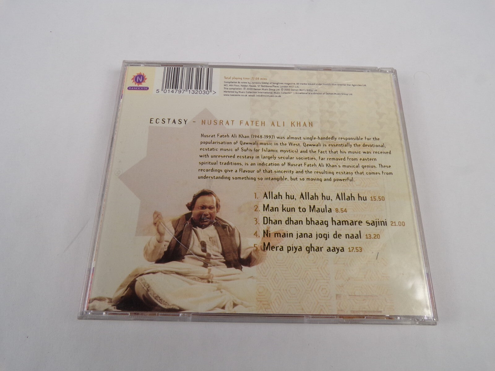 Ecstasy Nusrat Fateh Ali Khan Allah Hu Allah Hu Allah Hu Man Kun To MaulA CD#60