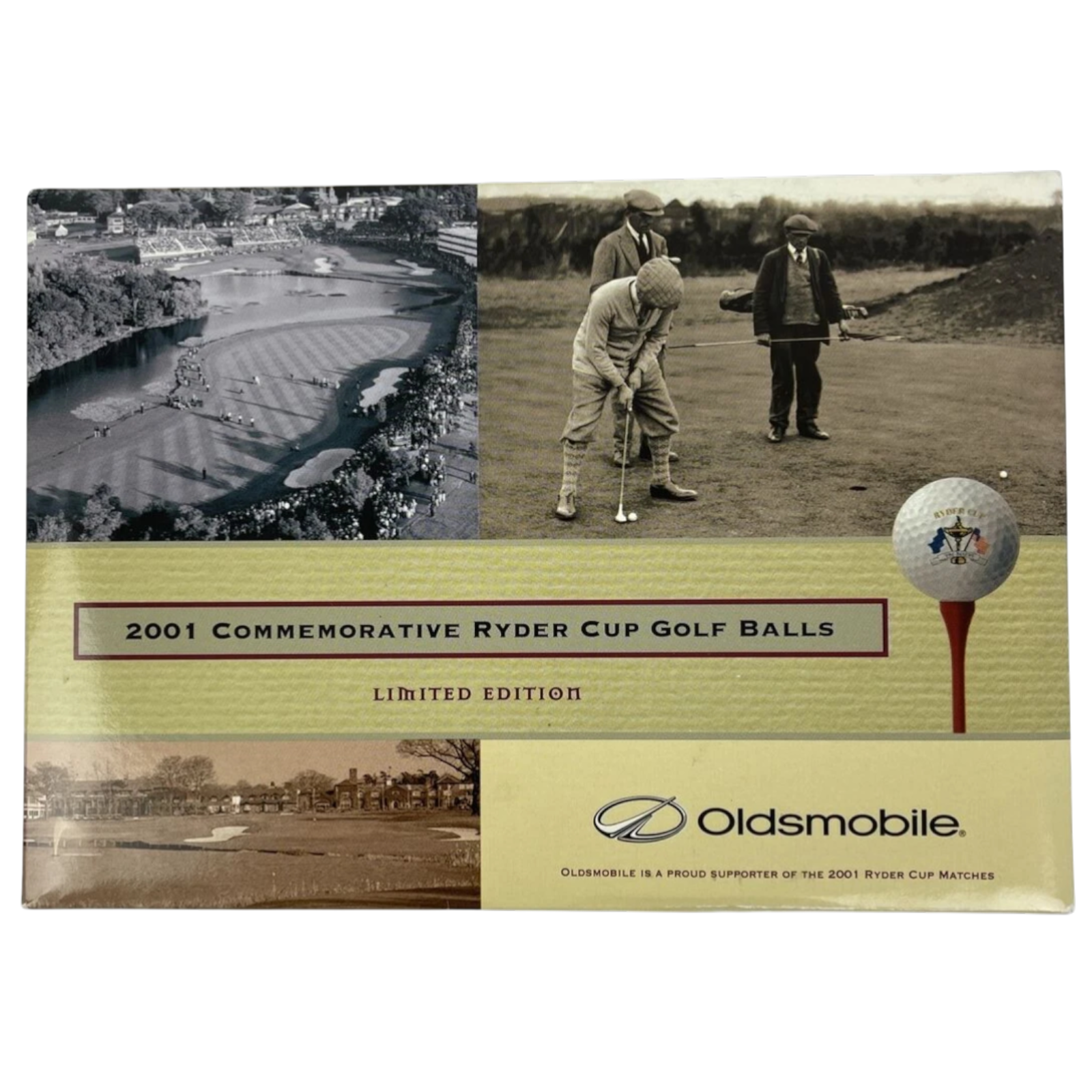 2001 commemorative Ryder Cup Oldmobile Strata golf balls-Limited Edition (NIB)