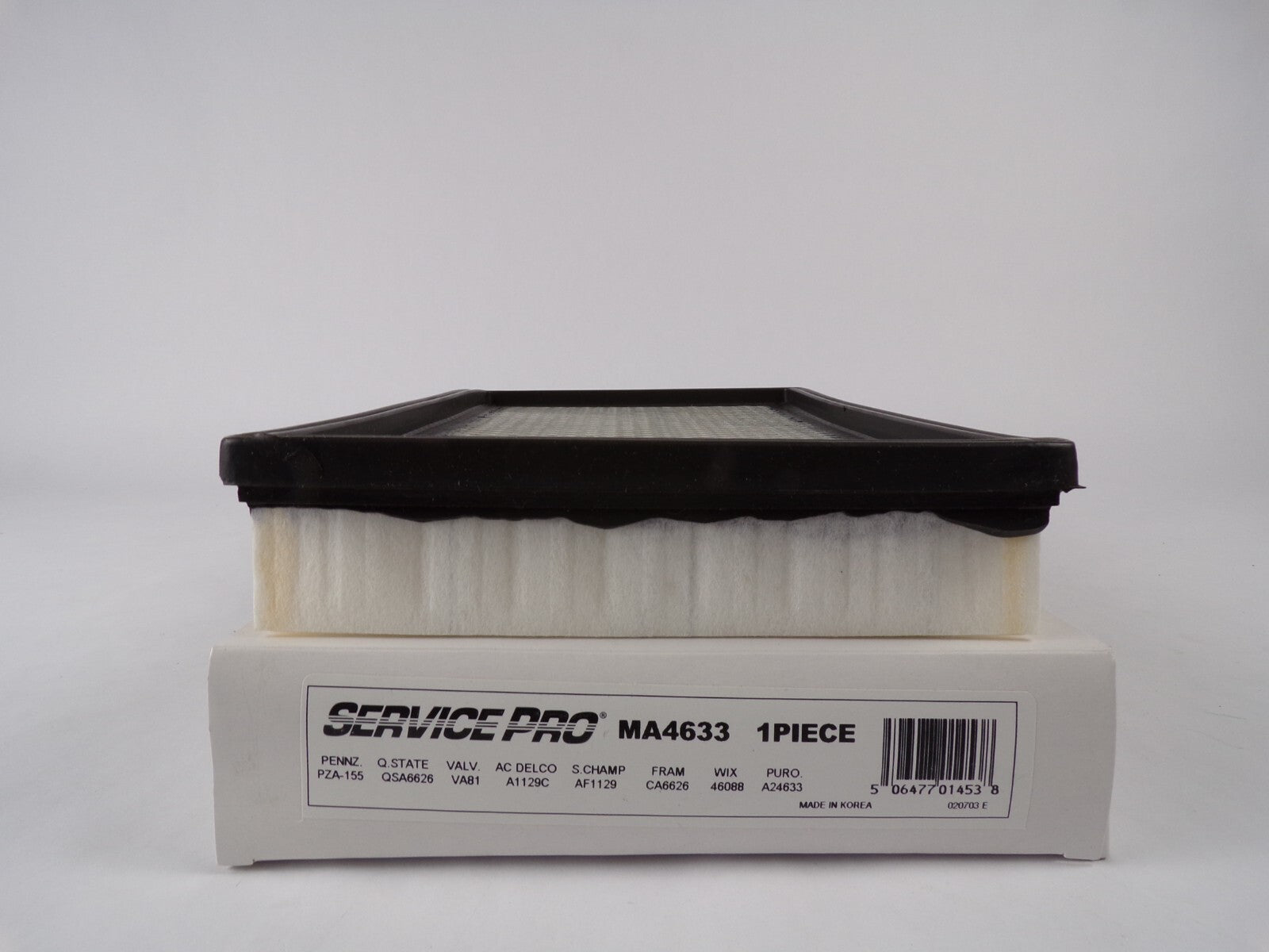ServicePro MA4633 Air Filter 1 Piece Replaces Wix 46088 ACDelco A1129C