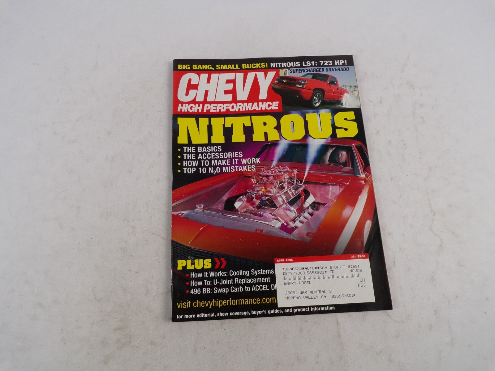 April 2005 Chevy High Performance Nitrous Big Bang, Small Bucks! Nitrous LS1: 72