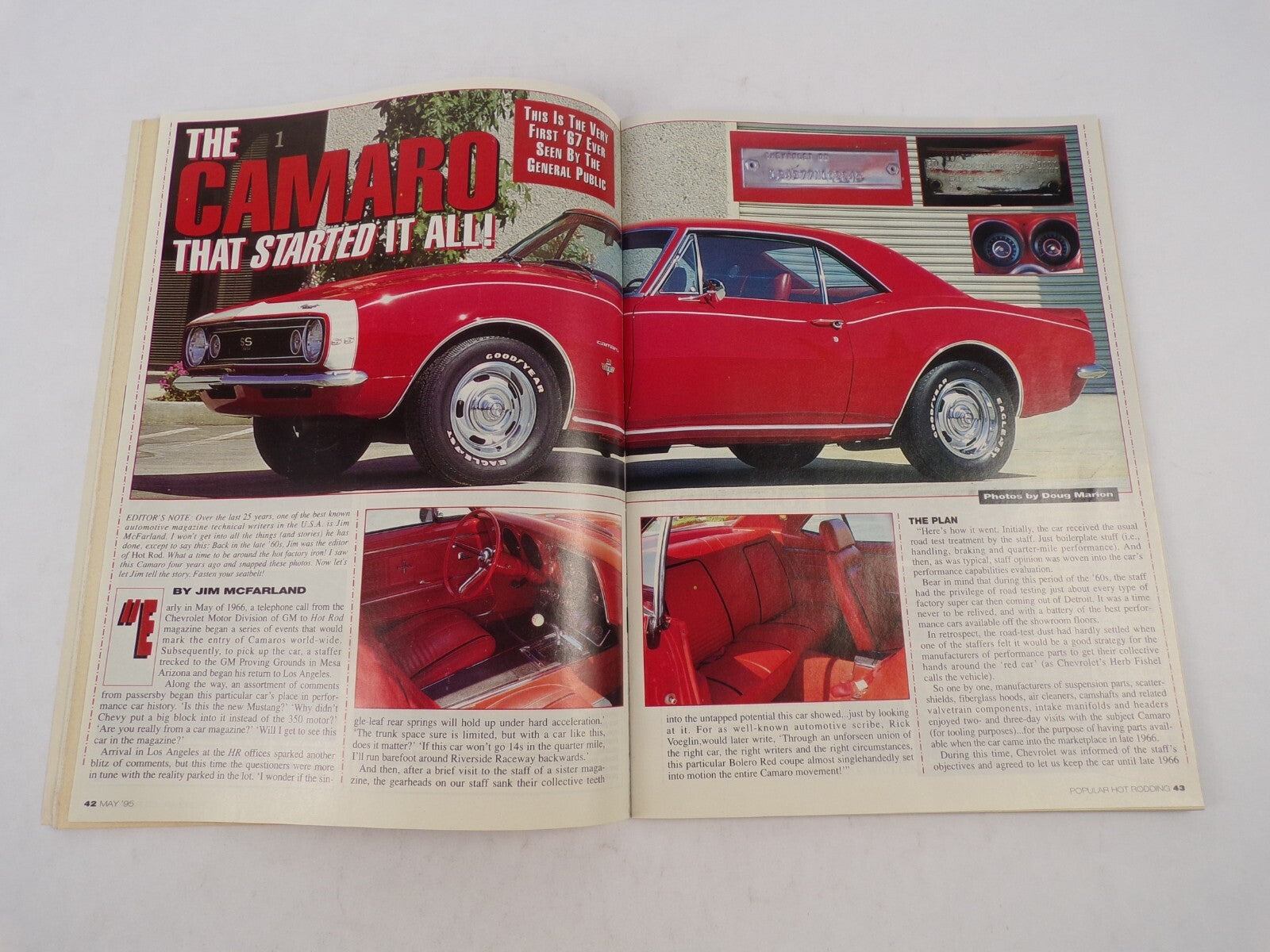 July 1995 Hot Rodding Magazine The Camaro That Started It All! Oncovered! Real