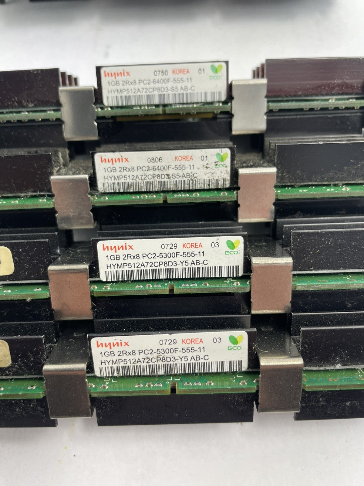 Lot of 12: Apple Mac Pro 2008 A1186 1GB ram 2Rx8 PC2-5300F-555-11 RAM Hynix