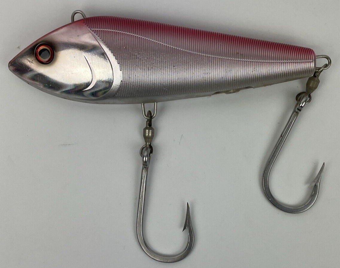 Yozuri S Marau 8" Tuna Wahoo Marlin Trolling Saltwater Fishing Lure Silver Red