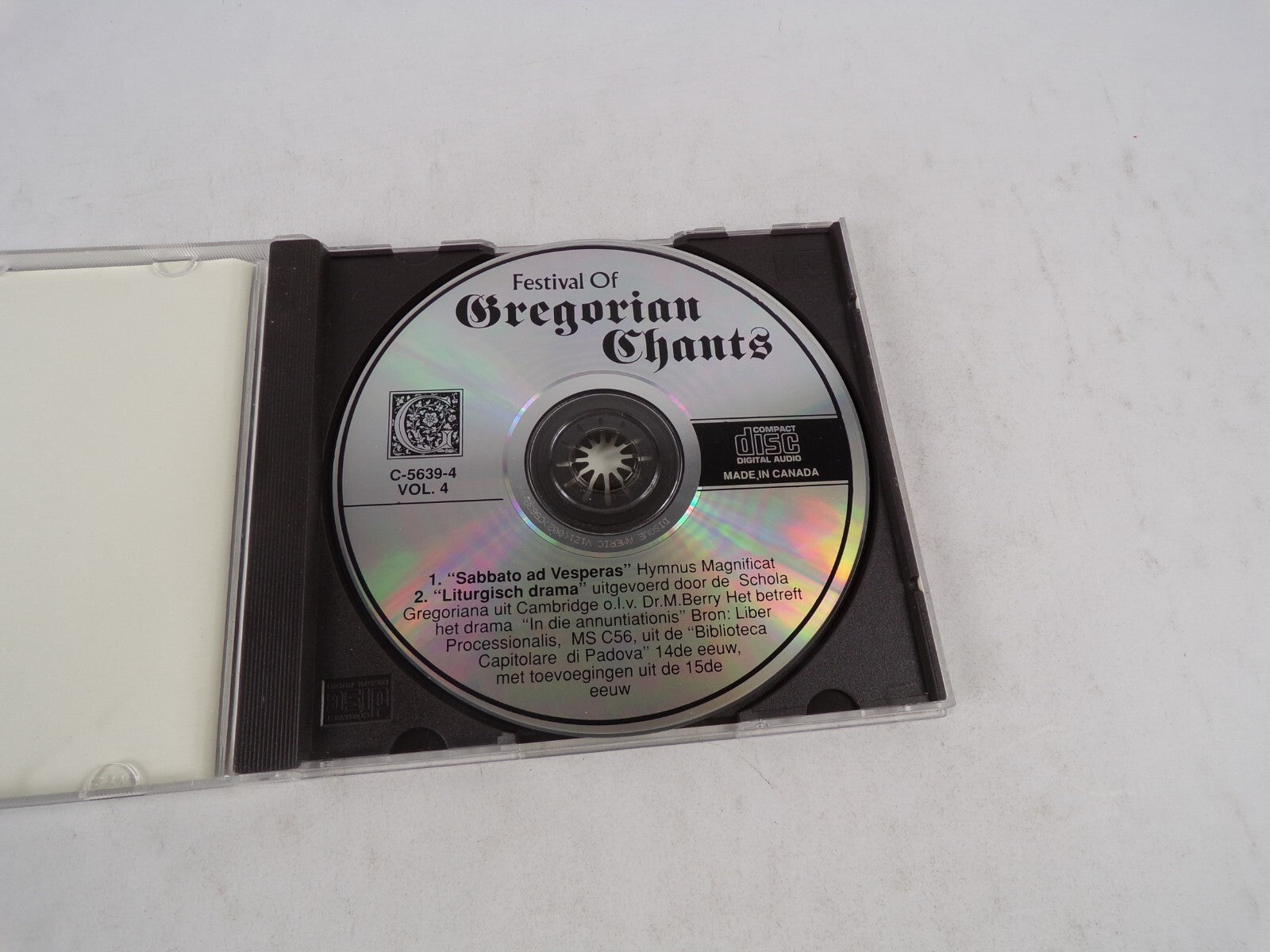Festival Of Bregorian Shants "Sabbato Ad Vesperas" "Lituringisch Drama" CD#34