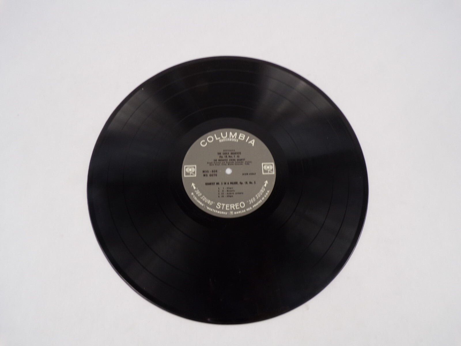 Beethoven The Budapest String Quartet Allegro Con Brio Scherzo Vinyl Record