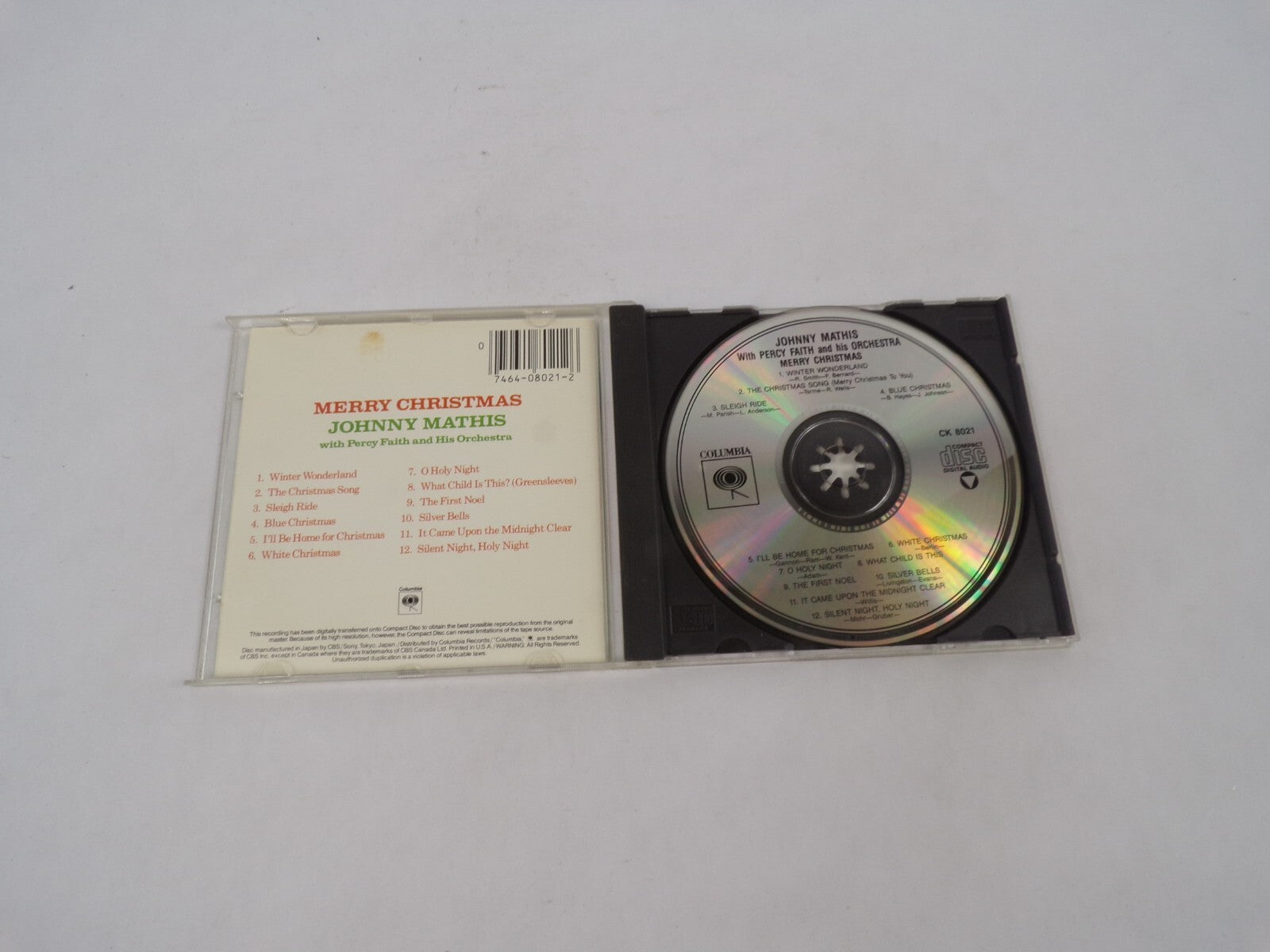Merry Christmas Johnny Mathis Winter Wonderland The Christmas Song Sleigh CD#70