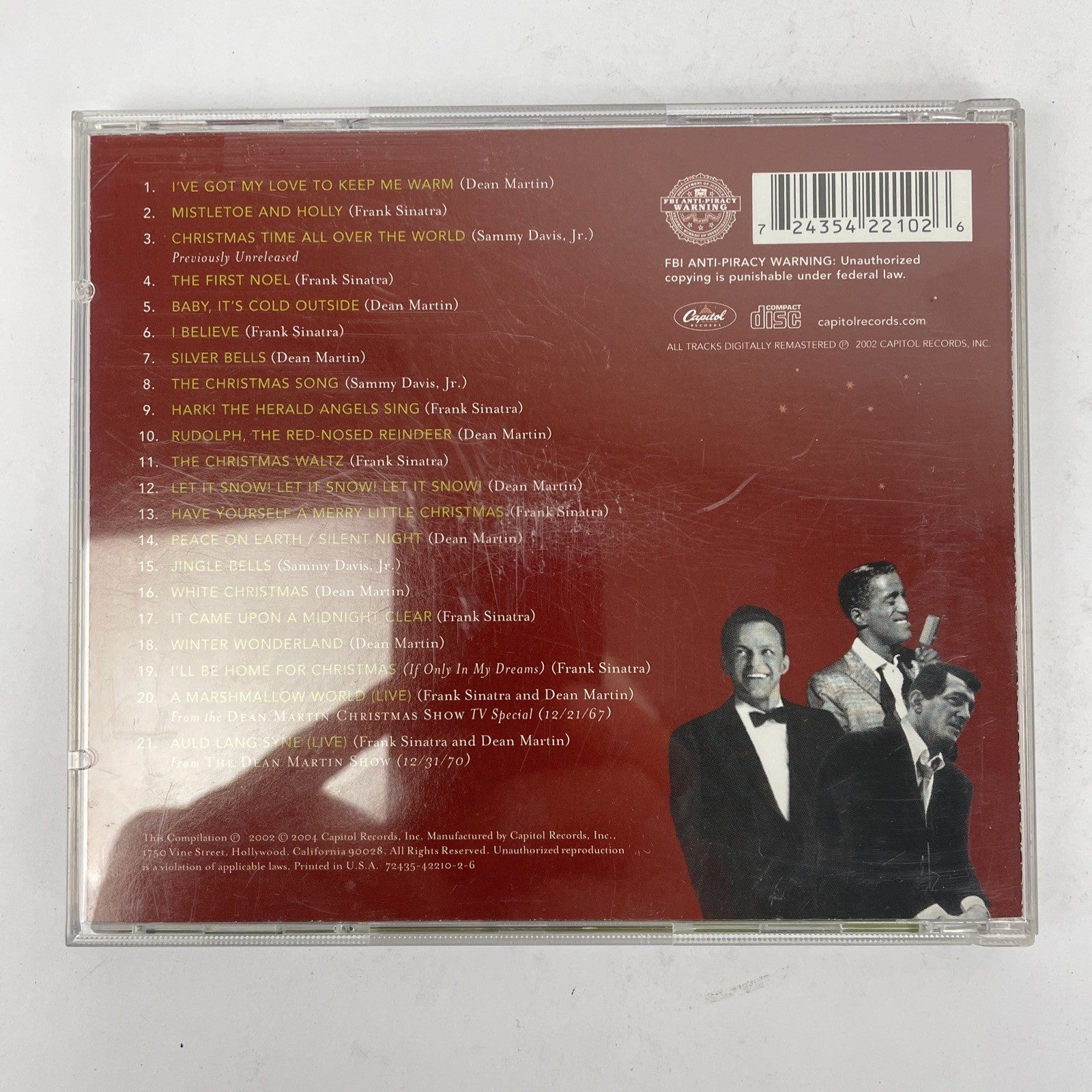 Christmas with The Rat Pack Various Artist Digital Audio CD Sinatra Davis Jr #1