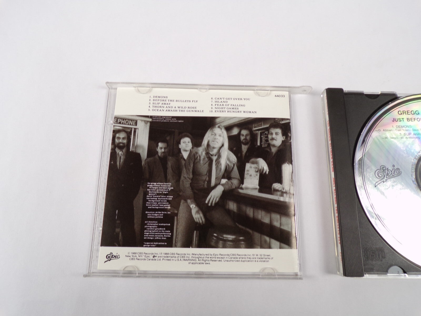 The Gregg AllmaN Band Just Before The Bullets Fly Demons Slip Away CD#60