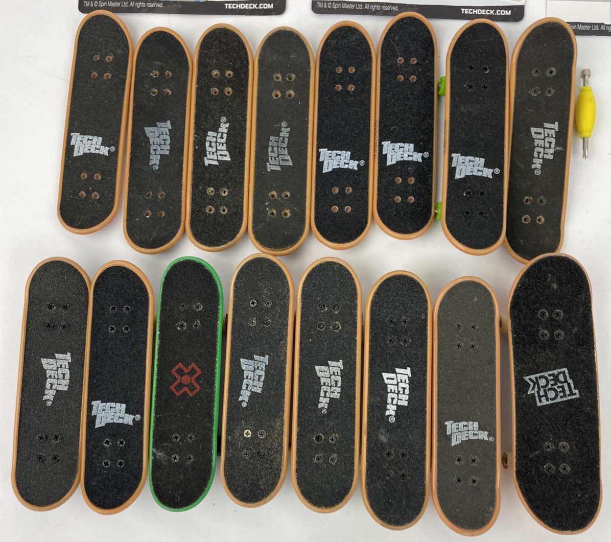 Vintage Tech Deck Lot Skateboard Fingerboard Flip Fiberlight Blind BUNDLE LOT