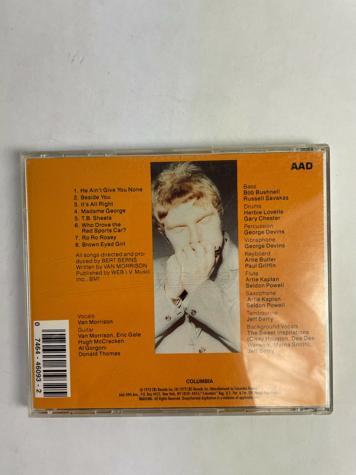 Van Morrison T.B Sheets Contains Original Hit Version ''Brown Eyed Girl'' CD Q2