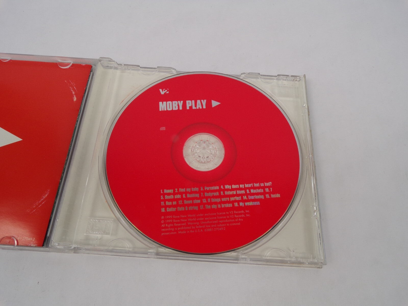 Moby Play Honey Find My Baby Porcelain Why Does My Heart So Bad? South SideCD#63