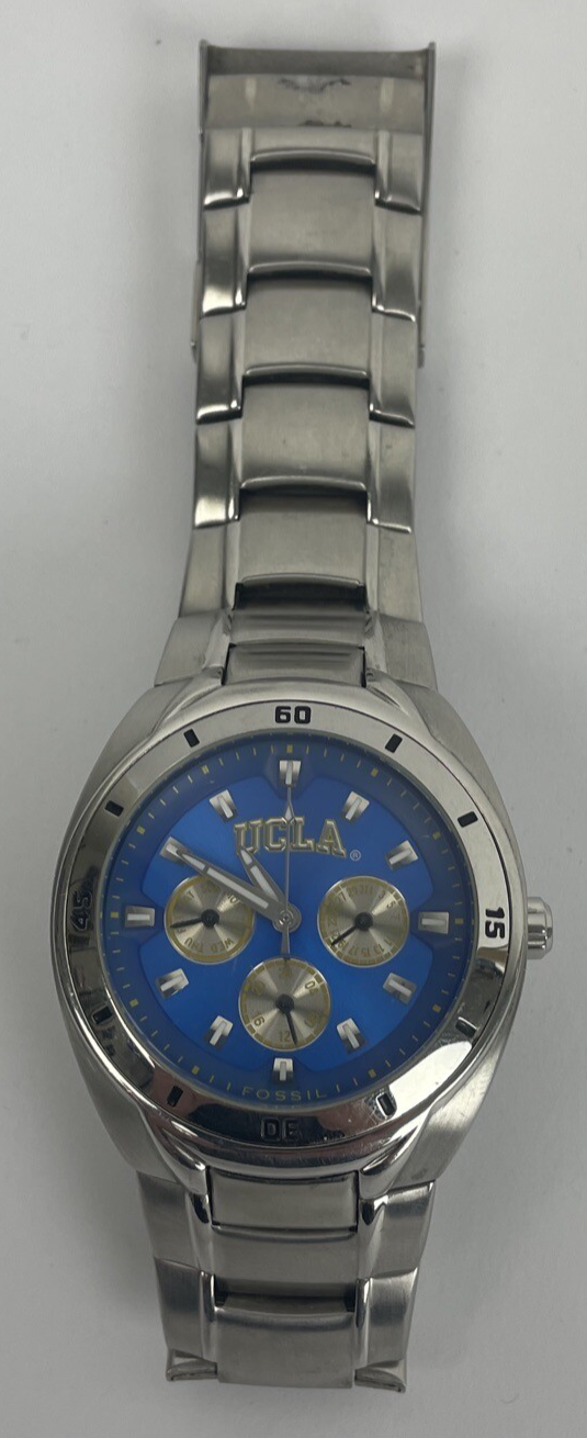 Fossil College Collection Series Multifunction Watch UCLA Bruins Blue Bezel
