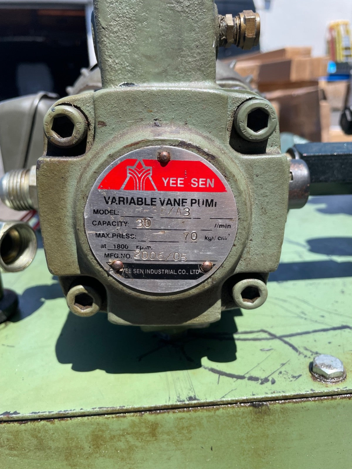 Shen Yu 2HP Hydraulic Power Unit 10 Gallon Tank 10.5 GPM 220/380V 3PH Vane Pump