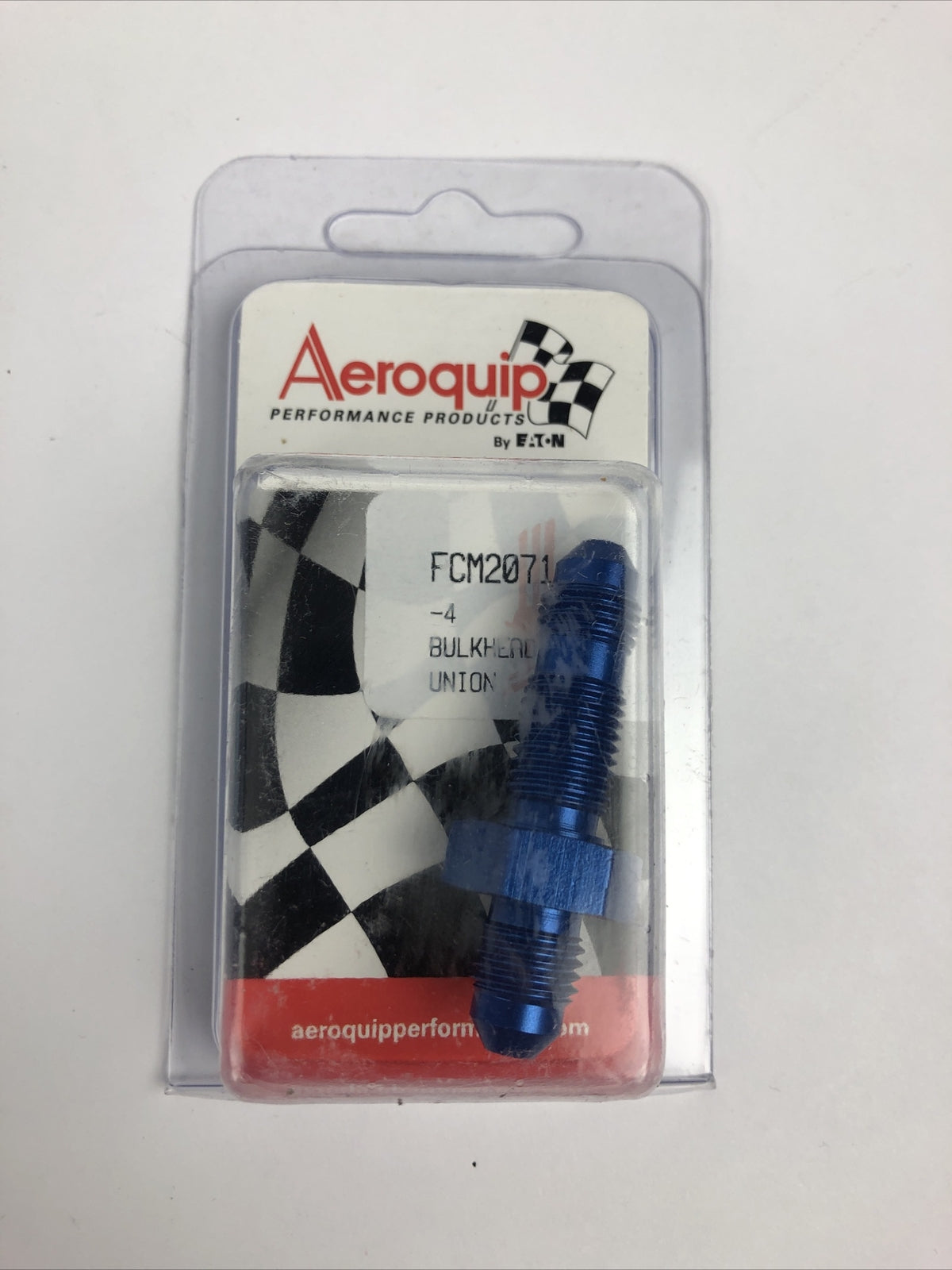 Aeroquip FCM2071 Fitting, Bulkhead, Straight, 4 AN Male to 4 AN Male Bulkhead