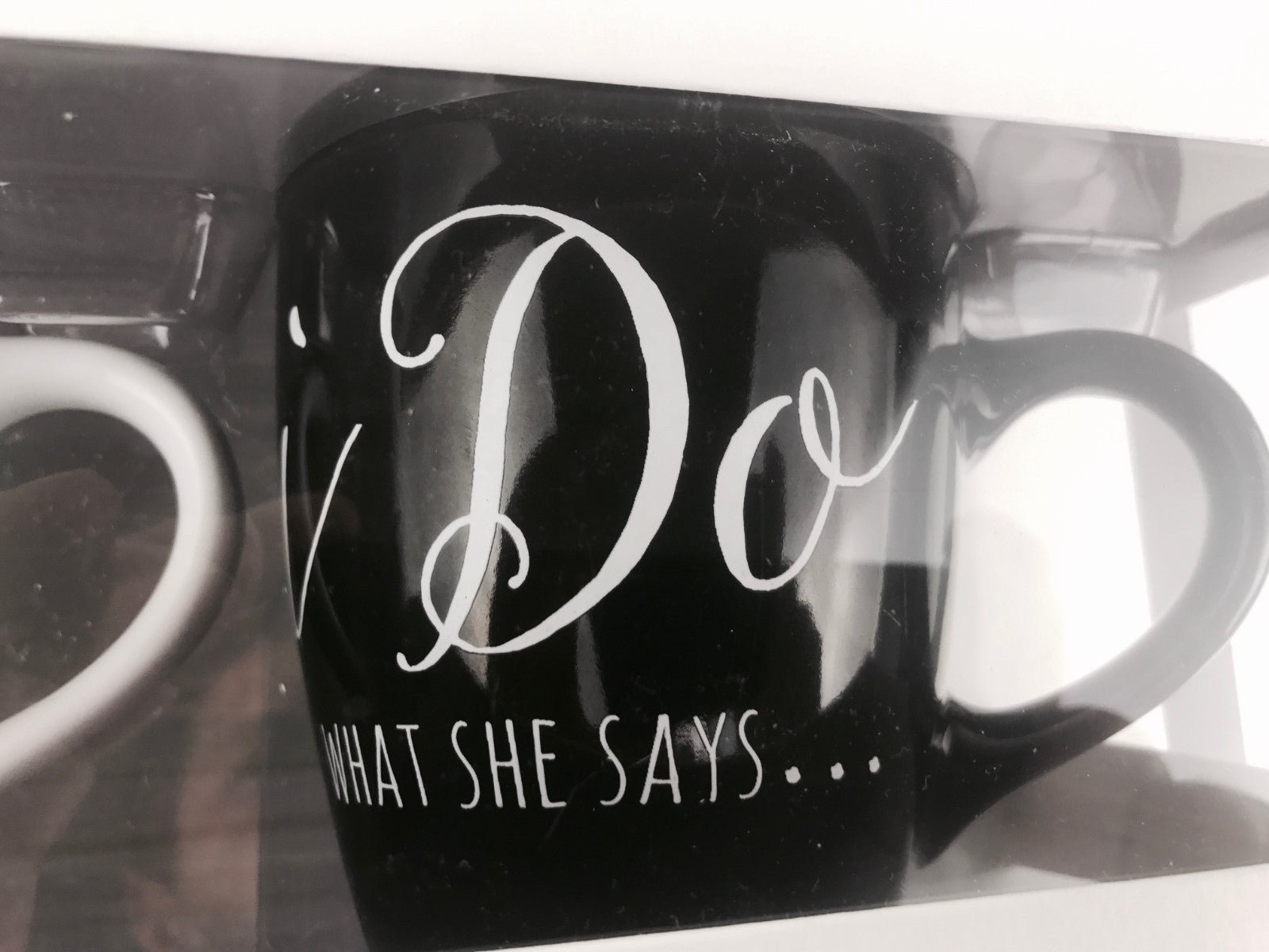 SET of 2 Porcelain Coffee Tee Mugs THE BRIDE THE GROOM + Gift Box FUNNY GIFT