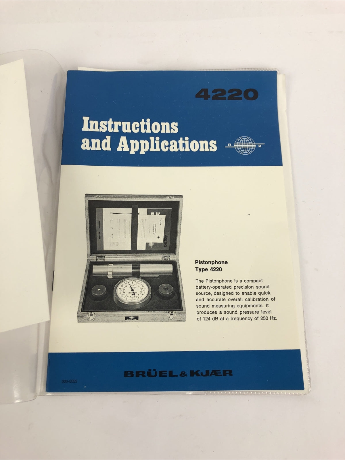 Bruel & Kjaer 4220 Barometer Pistonphone Sound Calibration Equipment Denmark