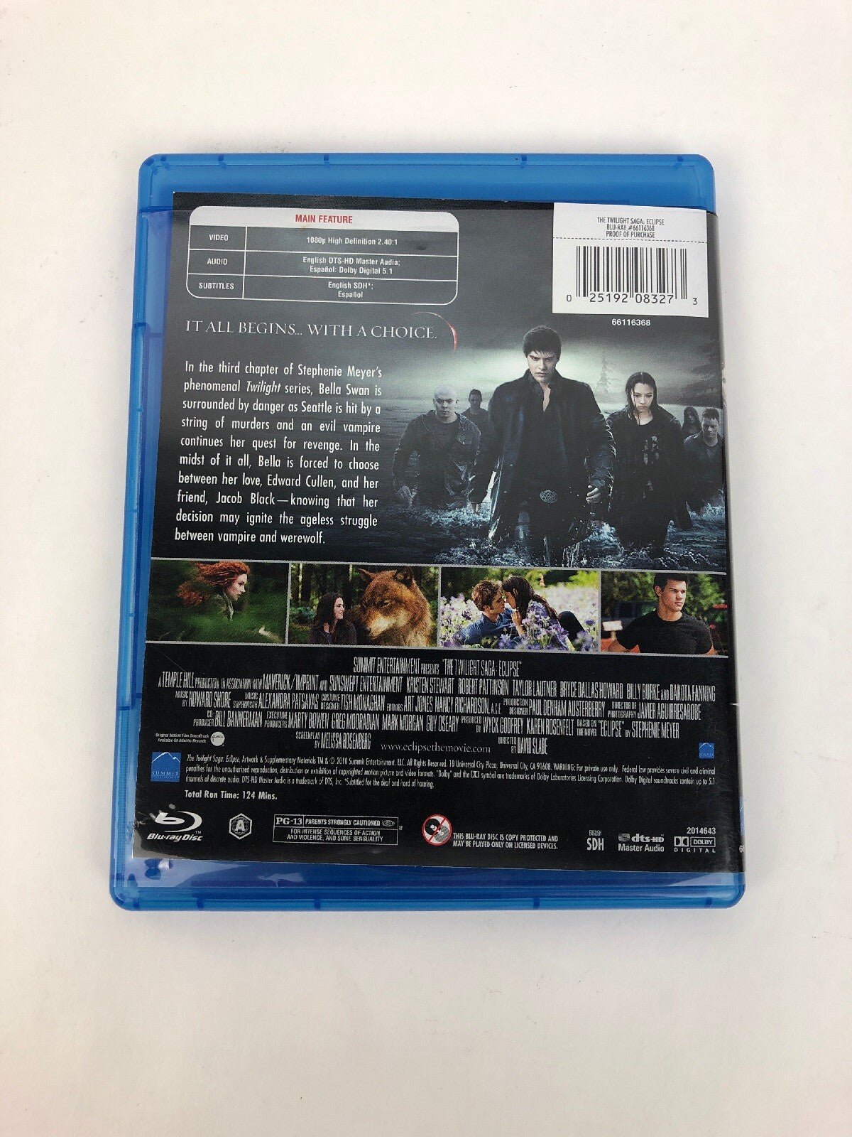 The Twilight Saga: Eclipse (Blu-ray Disc, 2010) Fast Free Shipping