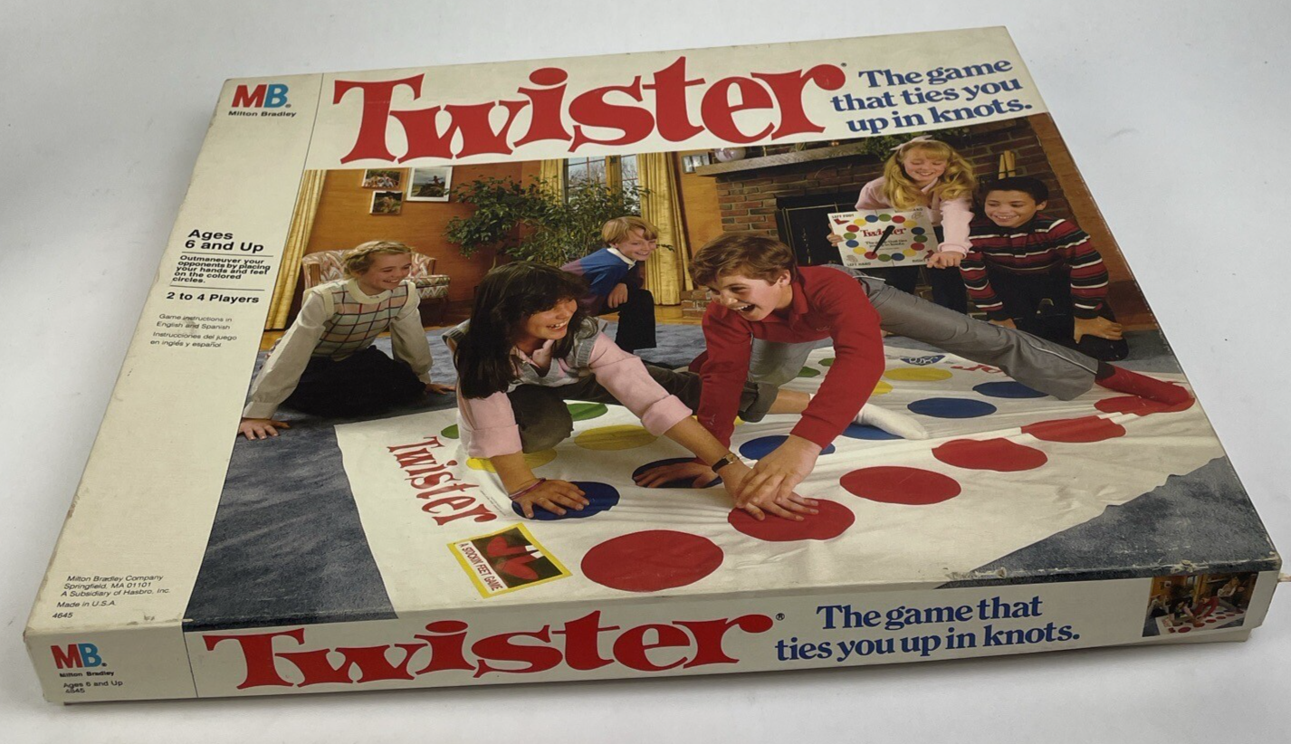 Vintage Twister Milton Bradley 4645 Game USA - 1986 Game that Ties You in Knots