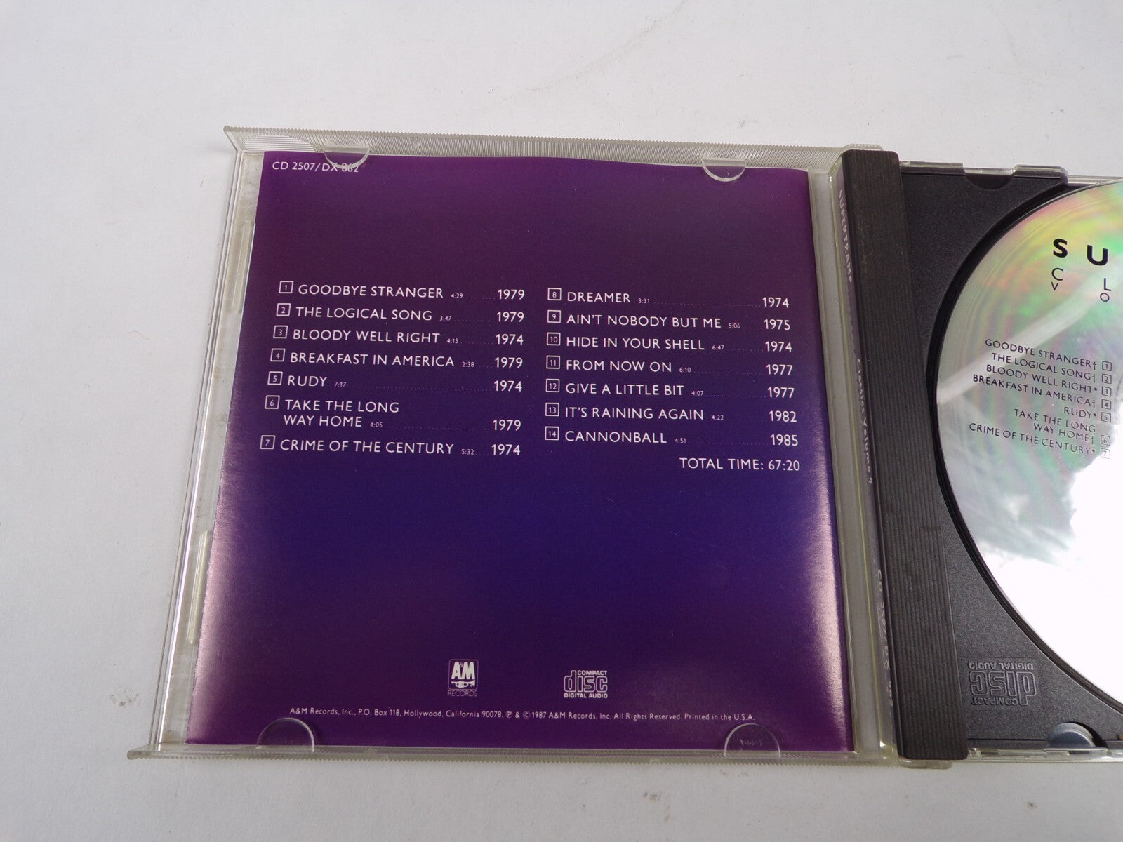 Supertramp Classics Volume 9 Goodboy Stranger The Logical Song Rudy CD#13