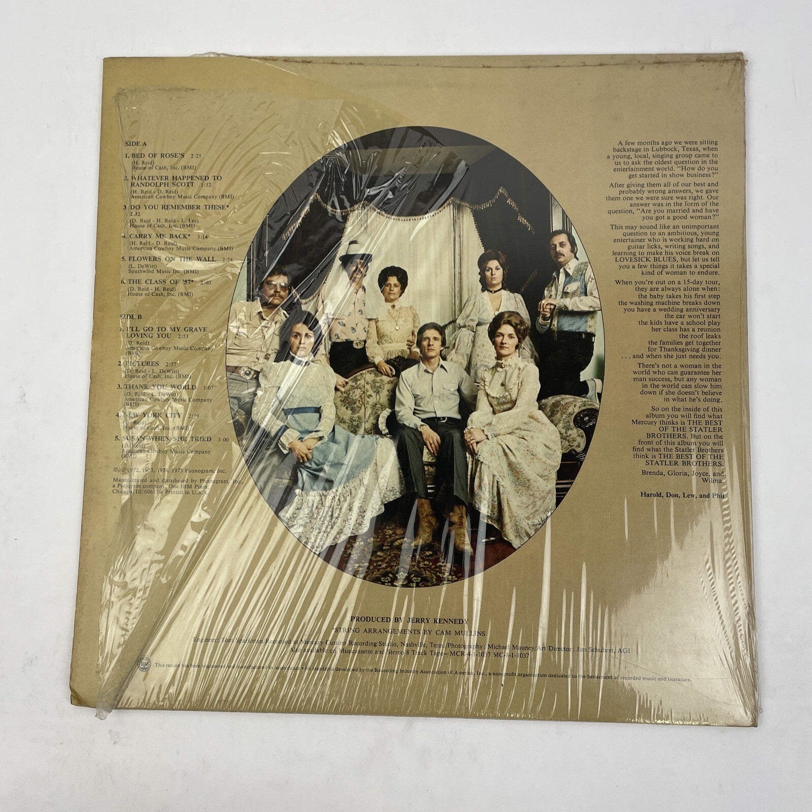 THE STATLER BROTHERS -Best Of ( Mercury SRM-1-1037) - 12" Vinyl Record LP Vinyl