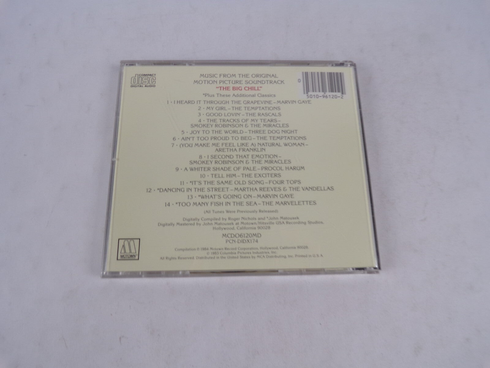 The Big Chill Original Motion Picture Soundtrack Plus Additional Classics CD#54