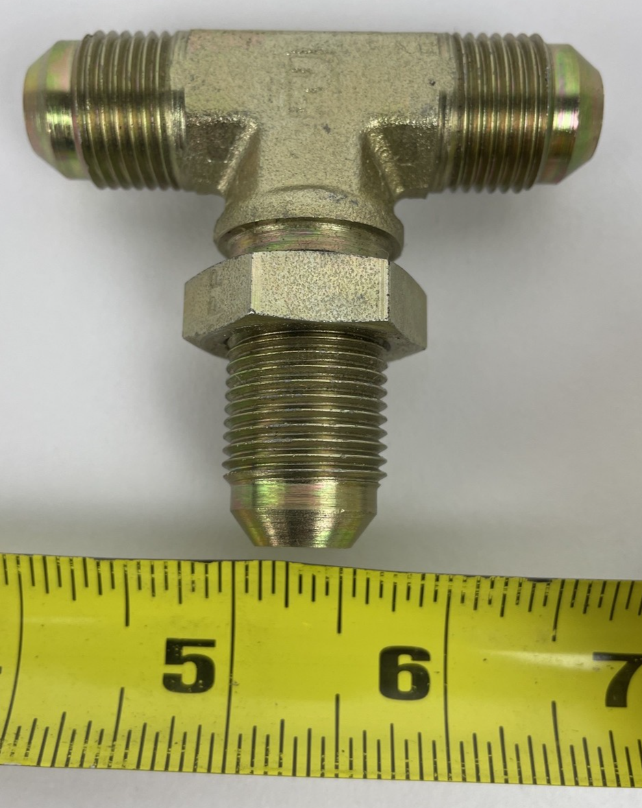 Parker 12-S50X-S 1-1/16-12 SAE ORB Male x 3/4" JIC x 3/4" JIC Branch TEE